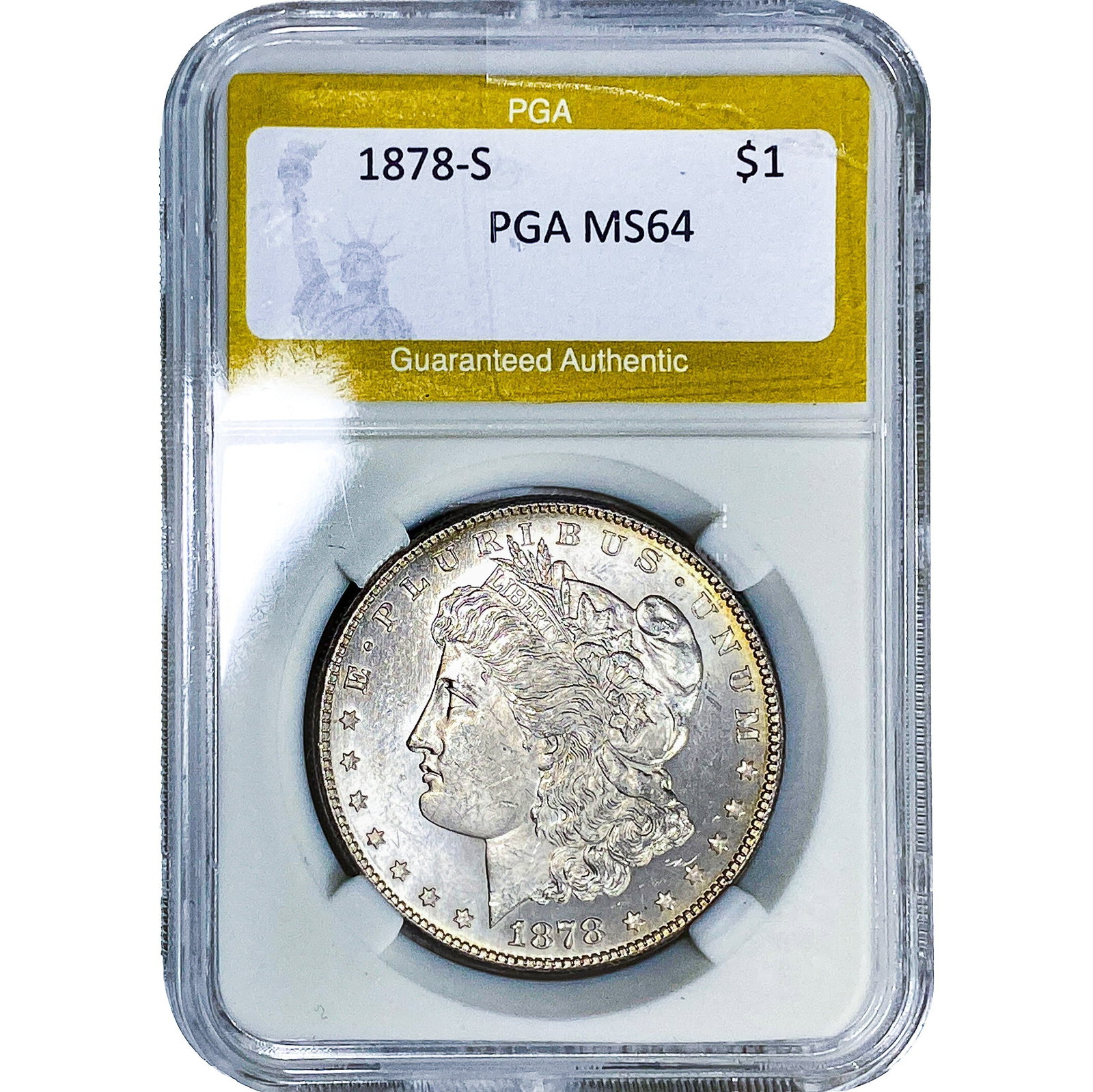 1878-S Morgan Silver Dollar PGA MS64 (1 of 2)
