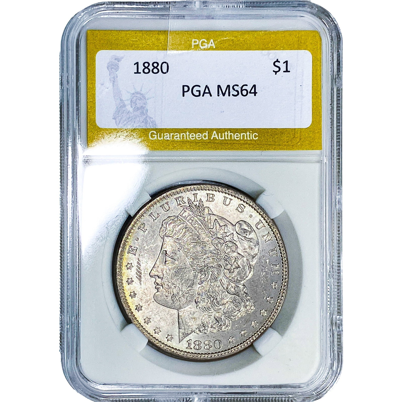 1880 Morgan Silver Dollar PGA MS64: 1880 Morgan Silver Dollar PGA MS64
