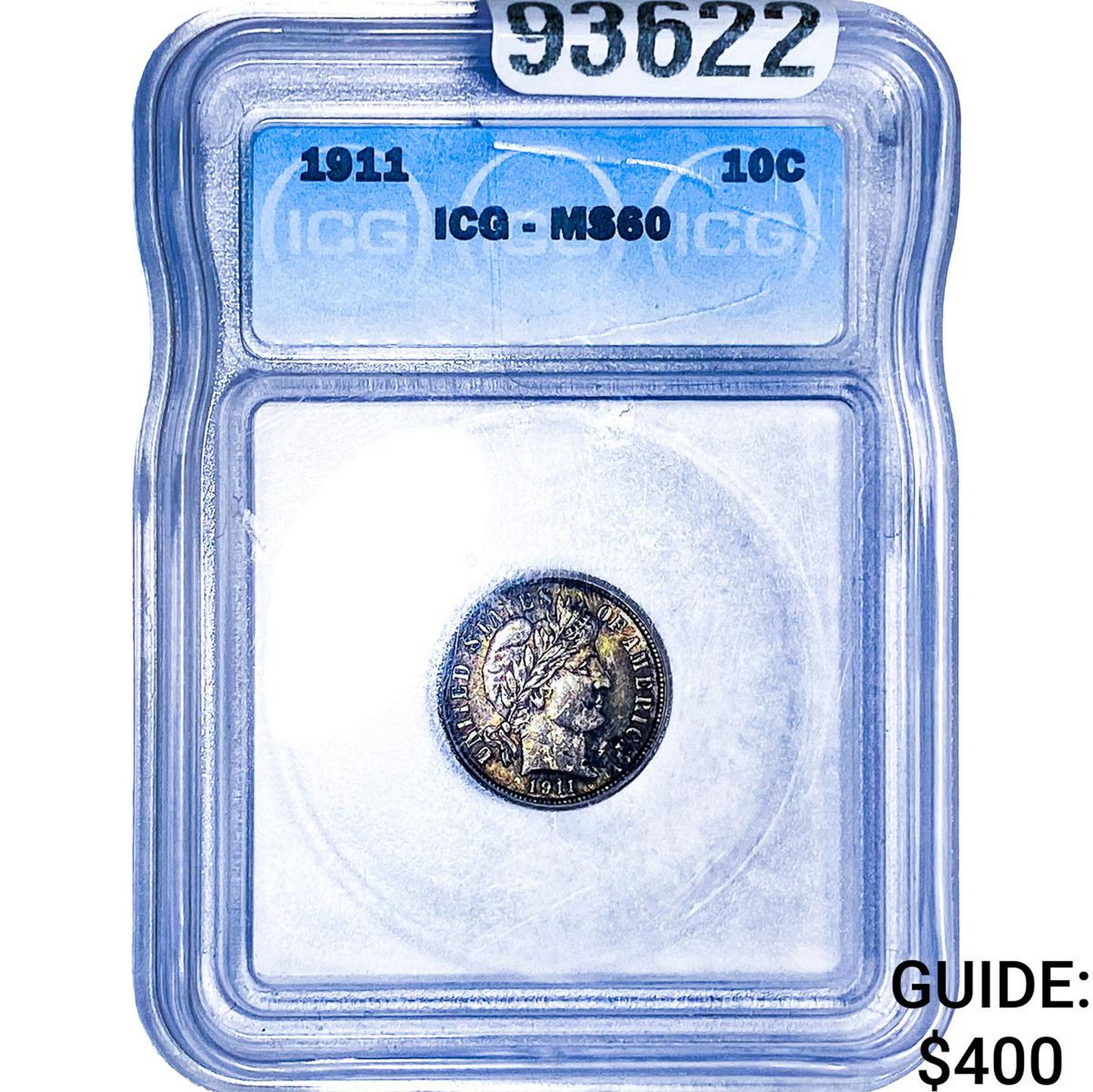 1911 Barber Dime ICG MSS60 (1 of 2)