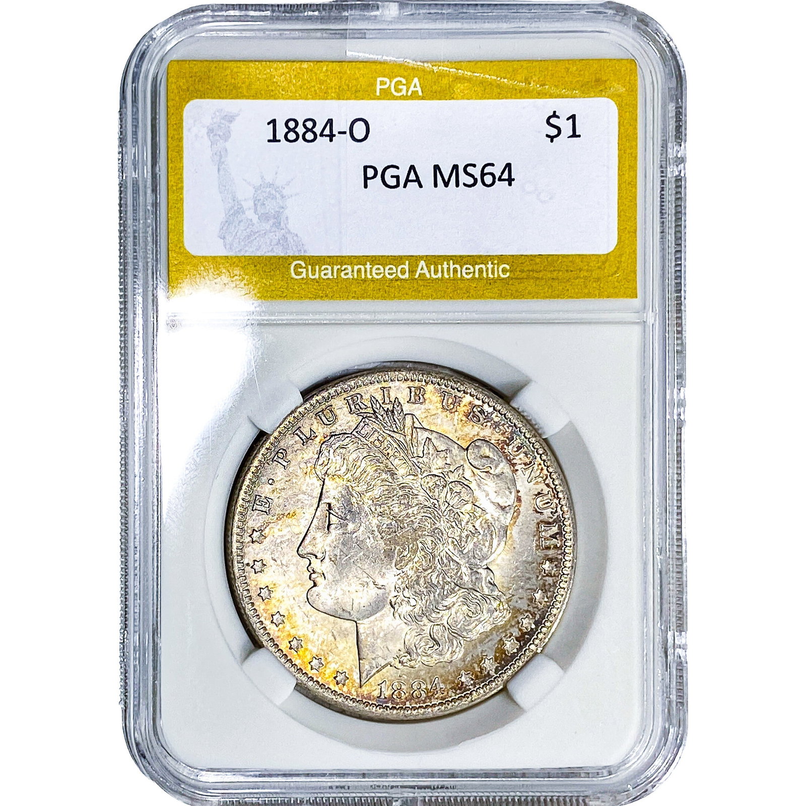 1884-O Morgan Silver Dollar PGA MS64: 1884-O Morgan Silver Dollar PGA MS64