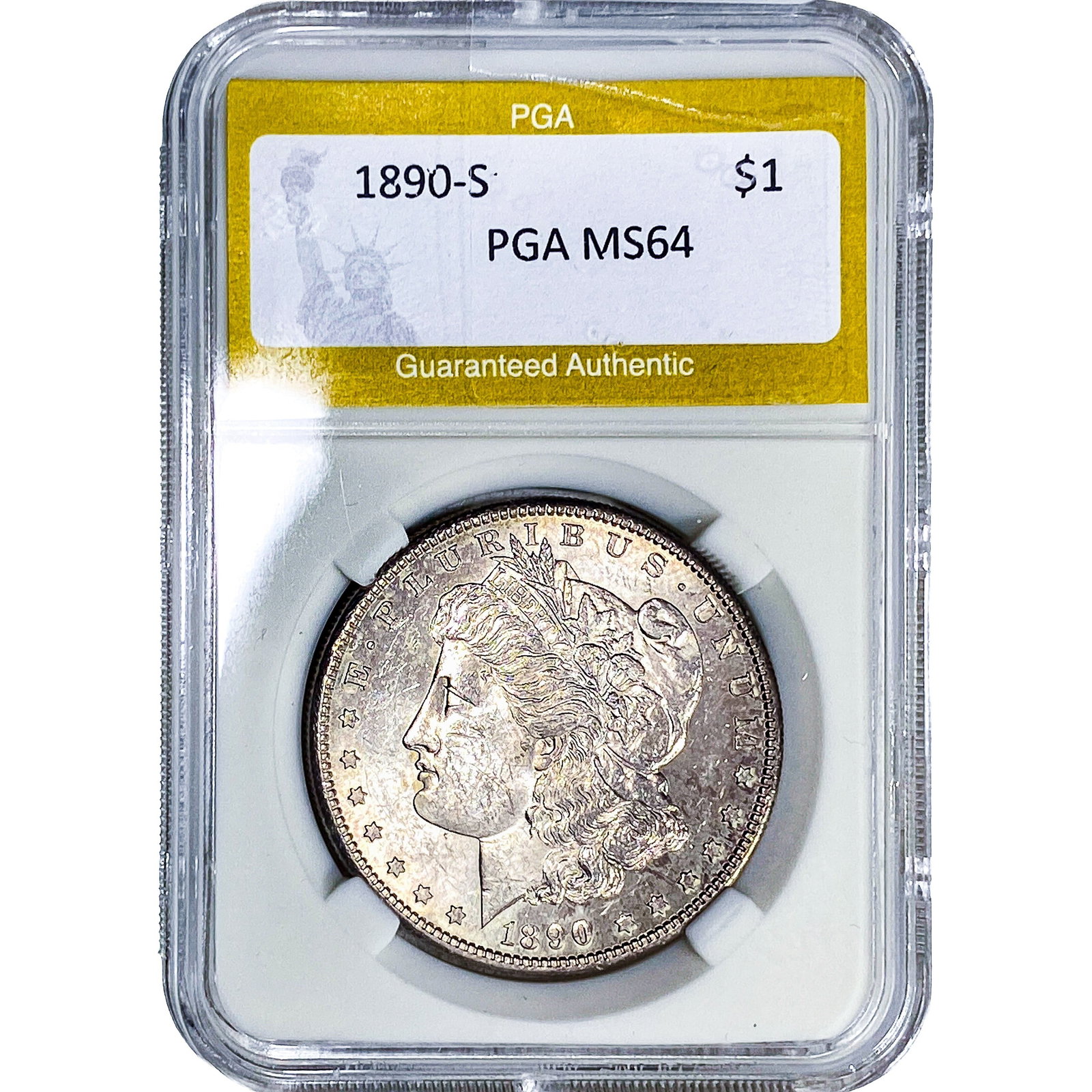1890-S Morgan Silver Dollar PGA MS64 (1 of 2)