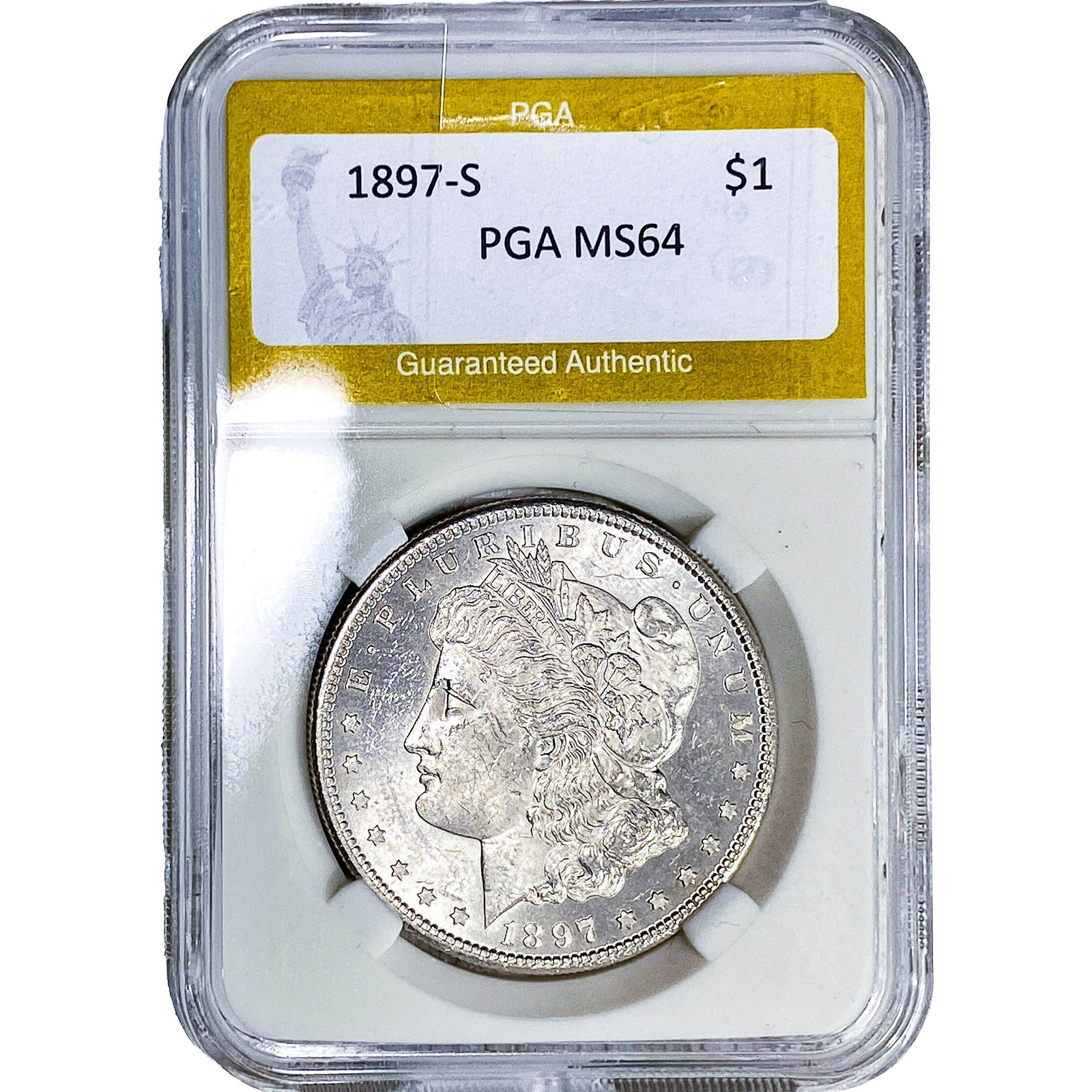 1897-S Morgan Silver Dollar PGA MS64 (1 of 2)