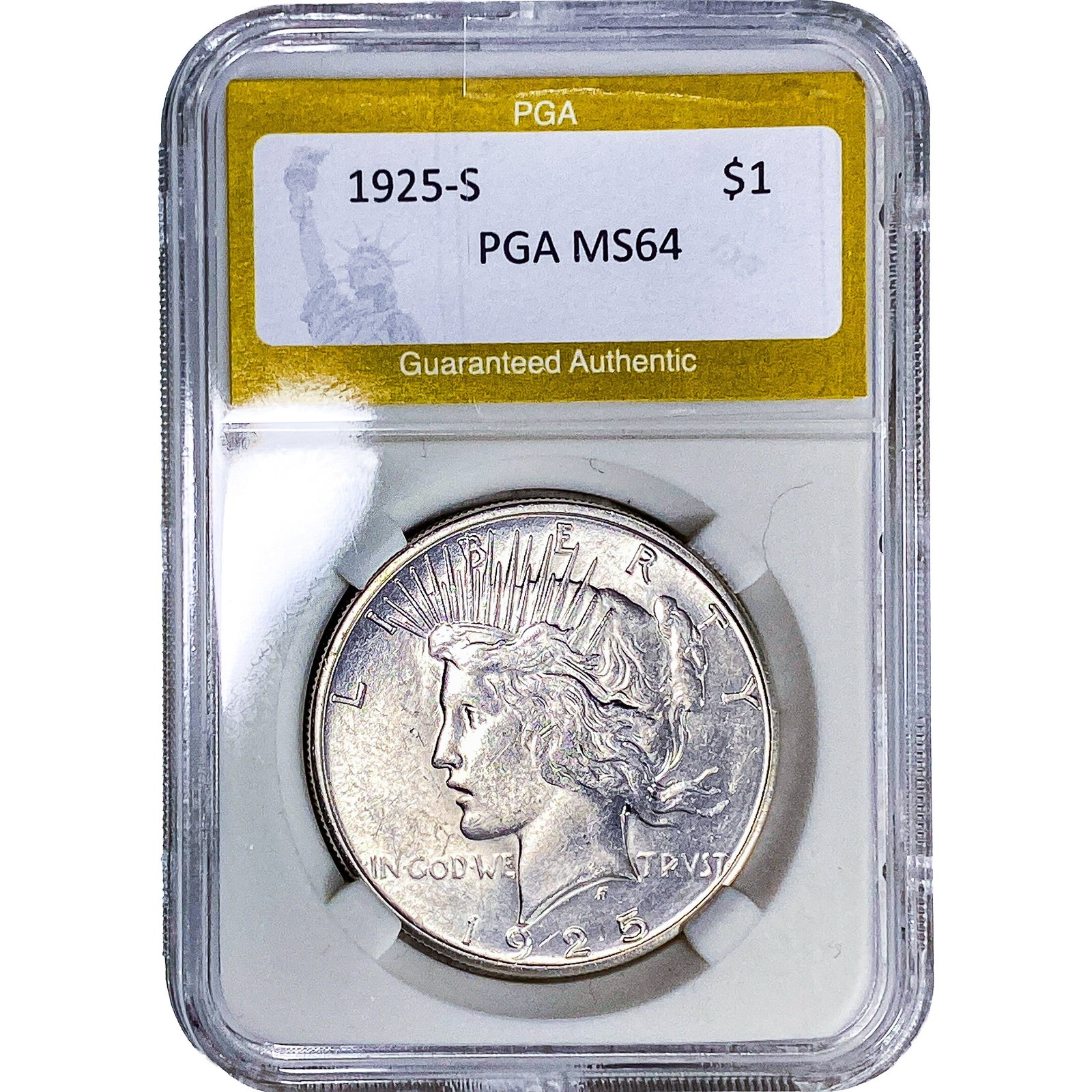 1925-S Silver Peace Dollar PGA MS64 (1 of 2)