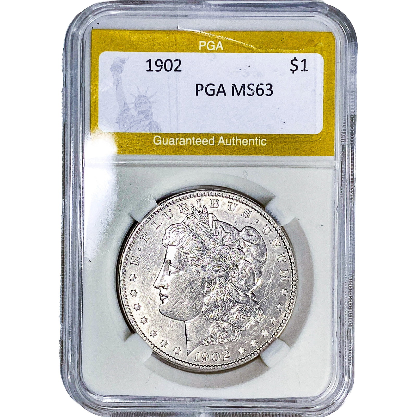 1902 Morgan Silver Dollar PGA MS63: 1902 Morgan Silver Dollar PGA MS63