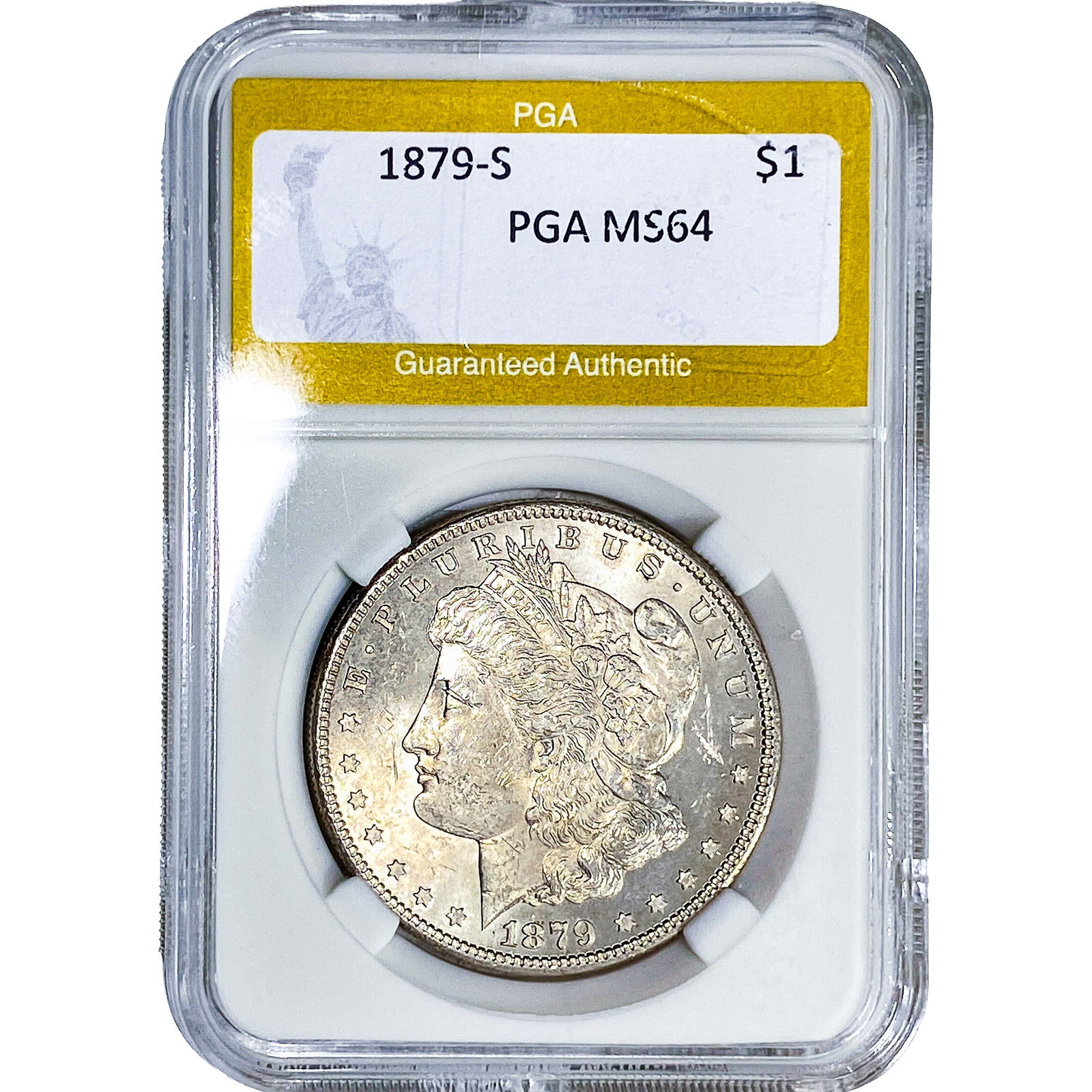 1879-S Morgan Silver Dollar PGA MS64: 1879-S Morgan Silver Dollar PGA MS64