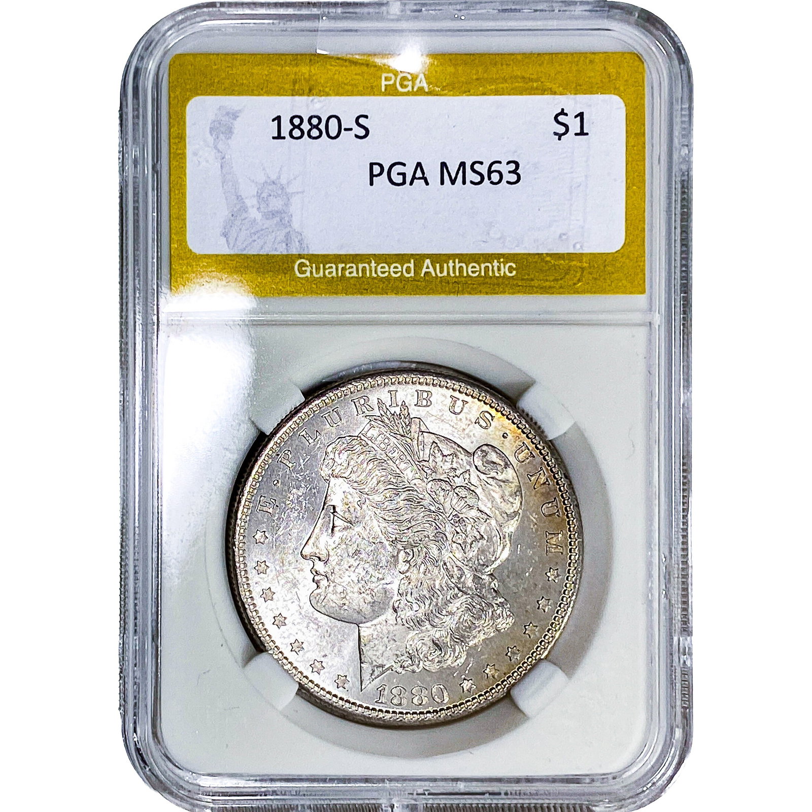 1880-S Morgan Silver Dollar PGA MS63 (1 of 2)