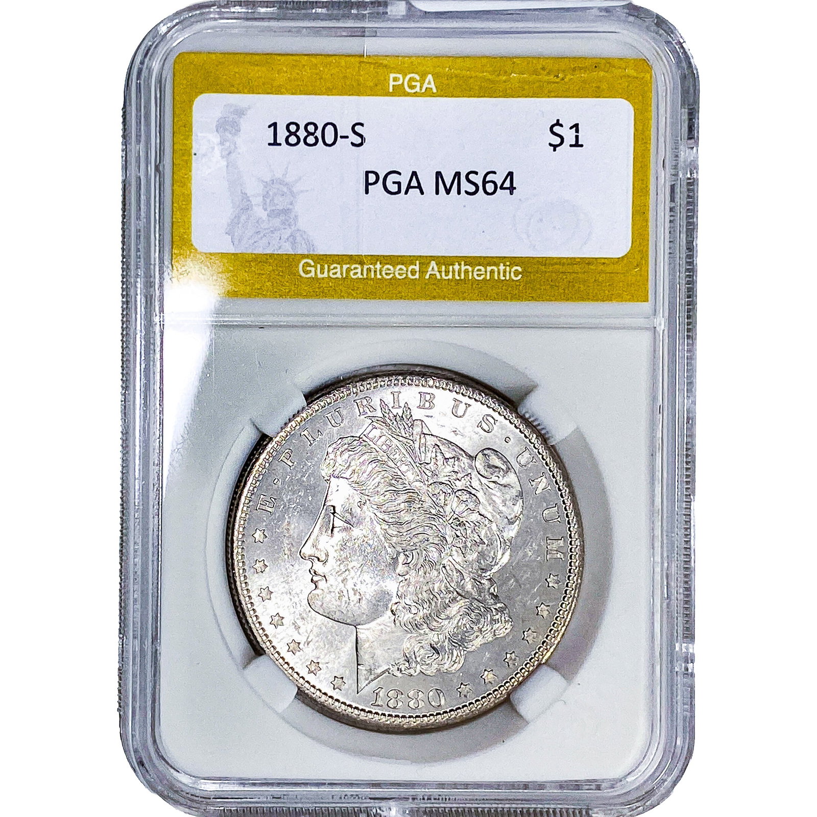 1880-S Morgan Silver Dollar PGA MS64 (1 of 2)