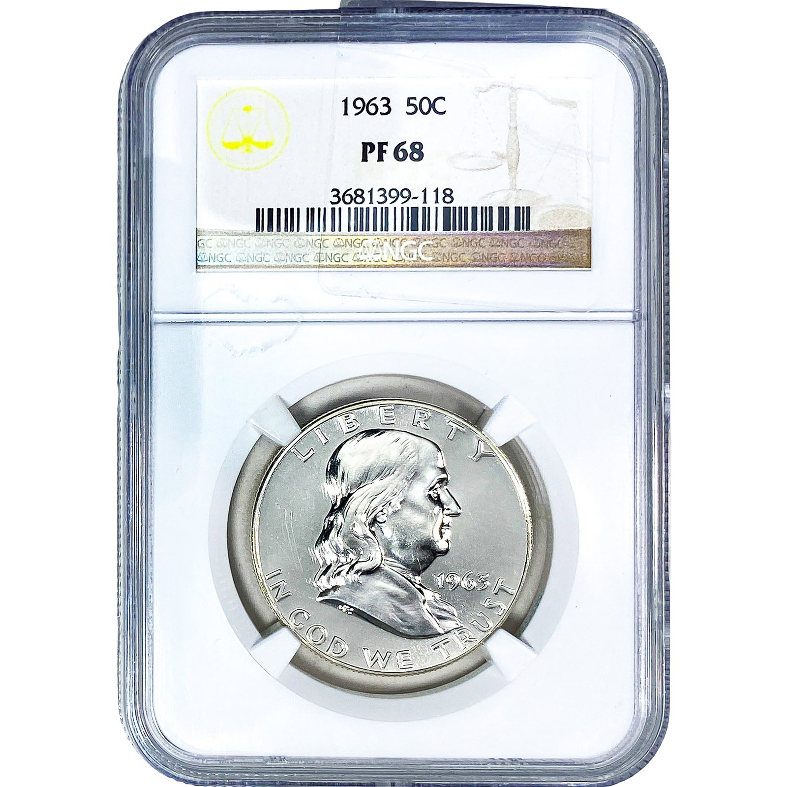 1963 Franklin Half Dollar NGC PF68 (1 of 2)