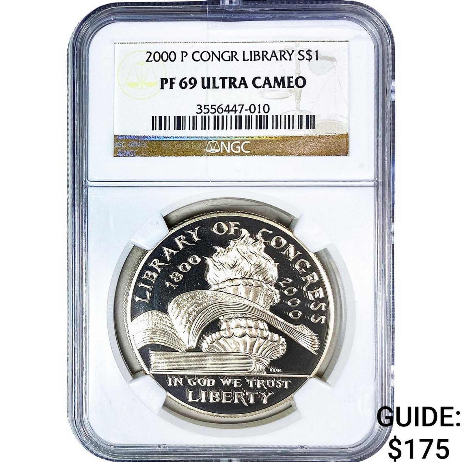 2000-P Library of Congress Bicentennial Silver $1 NGC PF69 Ultra Cameo (1 of 2)