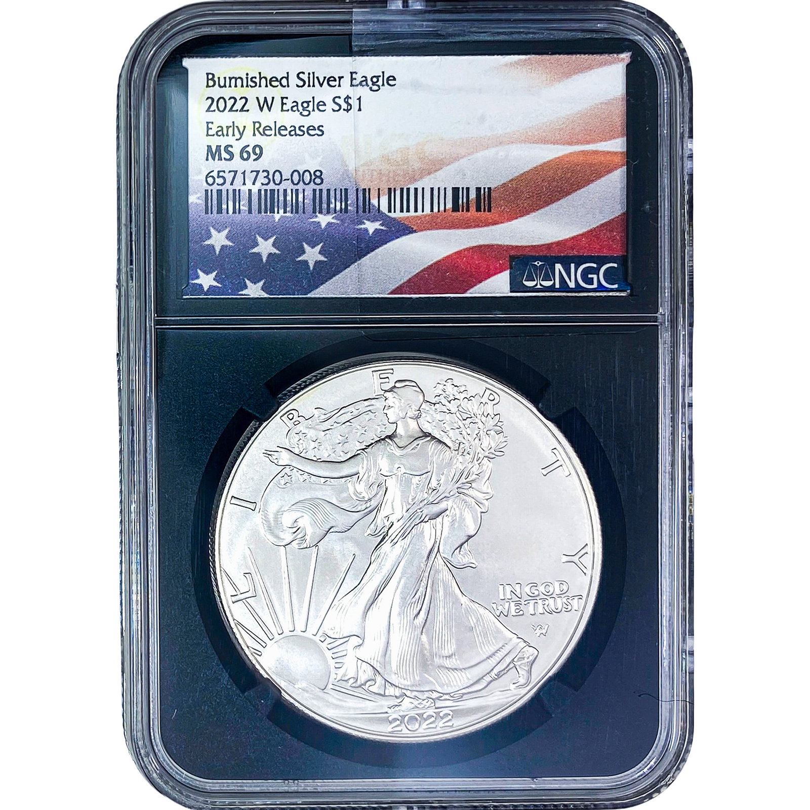 2022-W Silver Eagle NGC MS69 Burnished: 2022-W Silver Eagle NGC MS69 Burnished