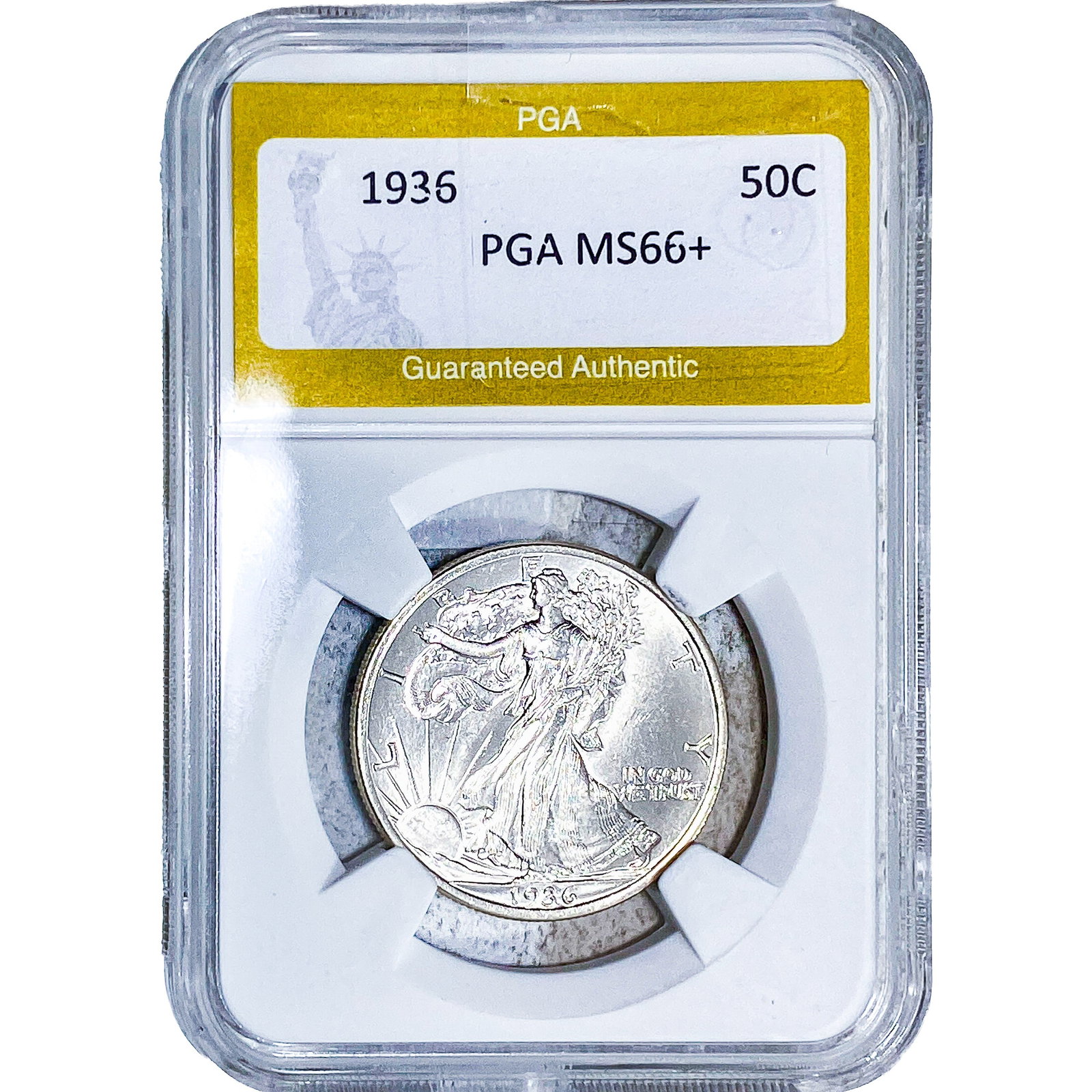 1936 Walking Liberty Half Dollar PGA MS66+: 1936 Walking Liberty Half Dollar PGA MS66+