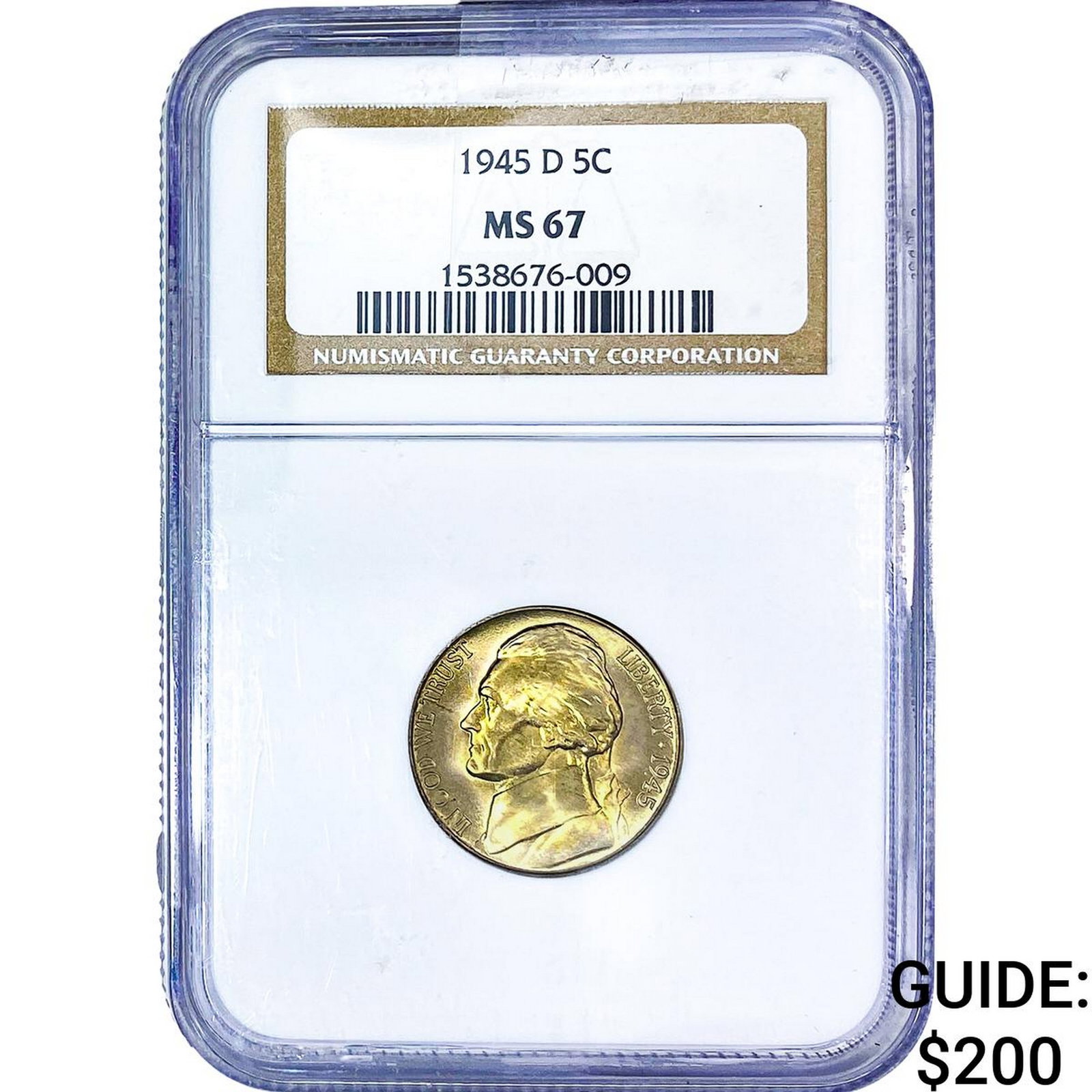 1945-D Jefferson Nickel NGC MS67 (1 of 2)