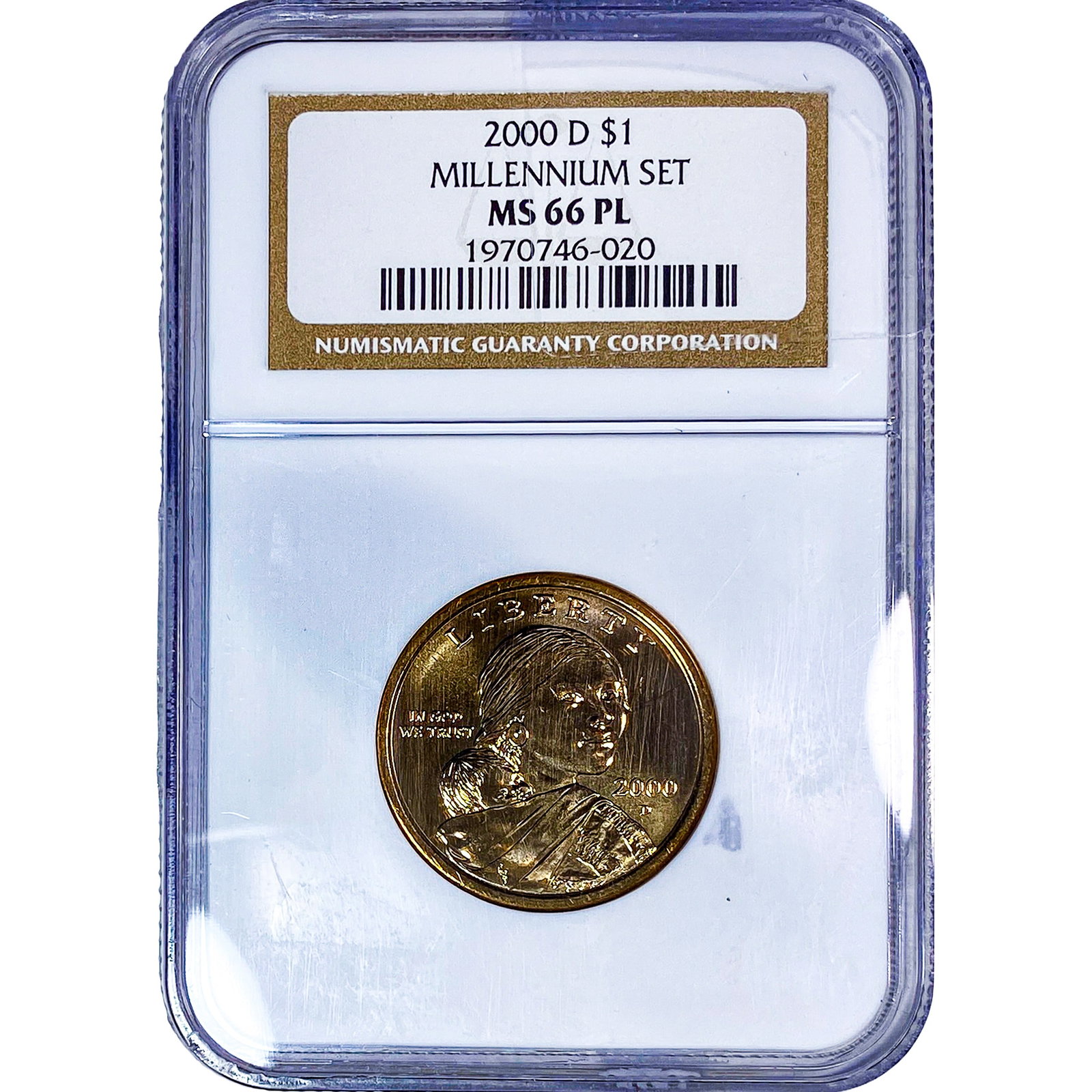 2020-D Sacagawea Dollar NGC MS66 PL Millennium Set: 2020-D Sacagawea Dollar NGC MS66 PL Millennium Set
