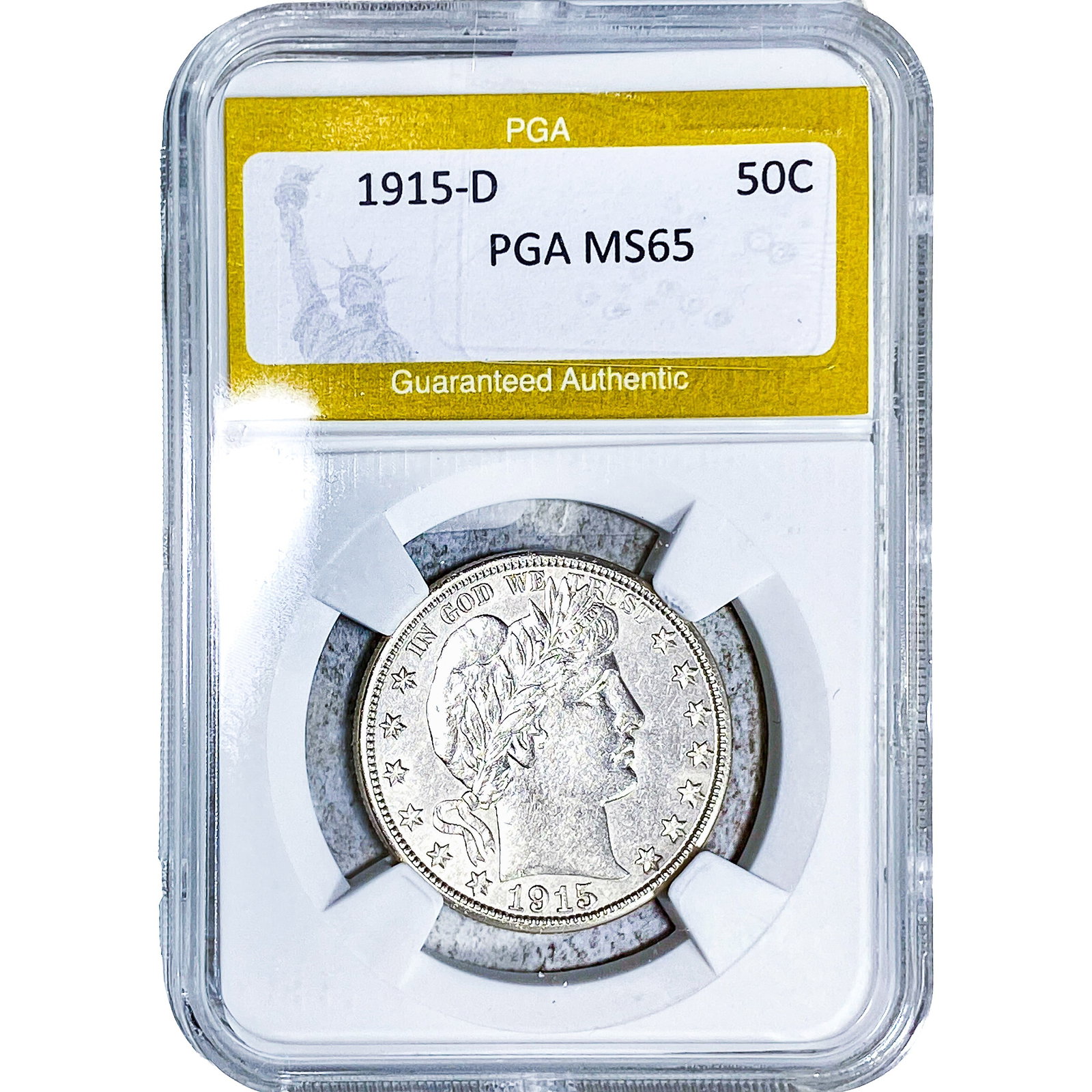 1915-D Barber Half Dollar PGA MS65 (1 of 2)