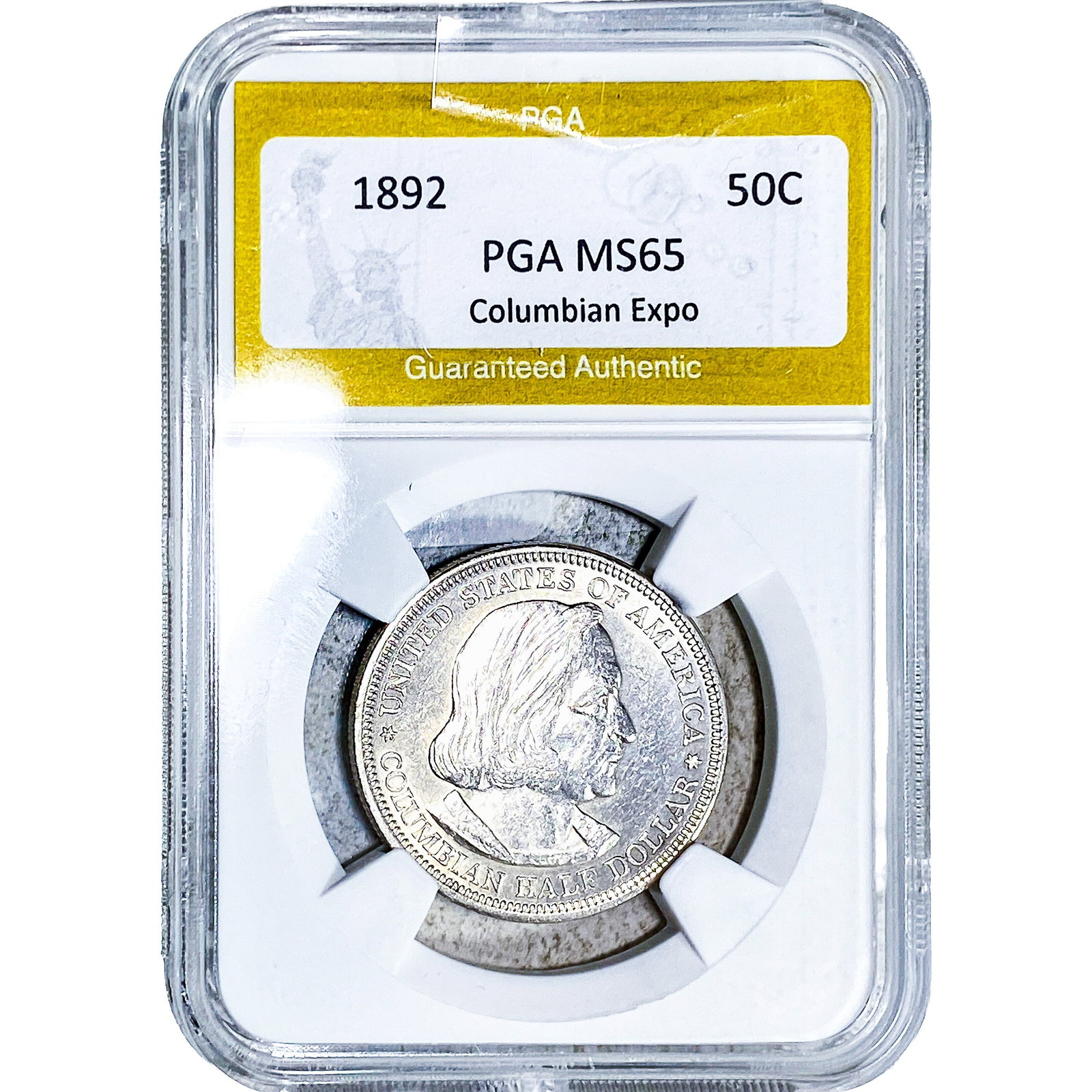 1892 Columbian Expo Half Dollar PGA MS65 (1 of 2)