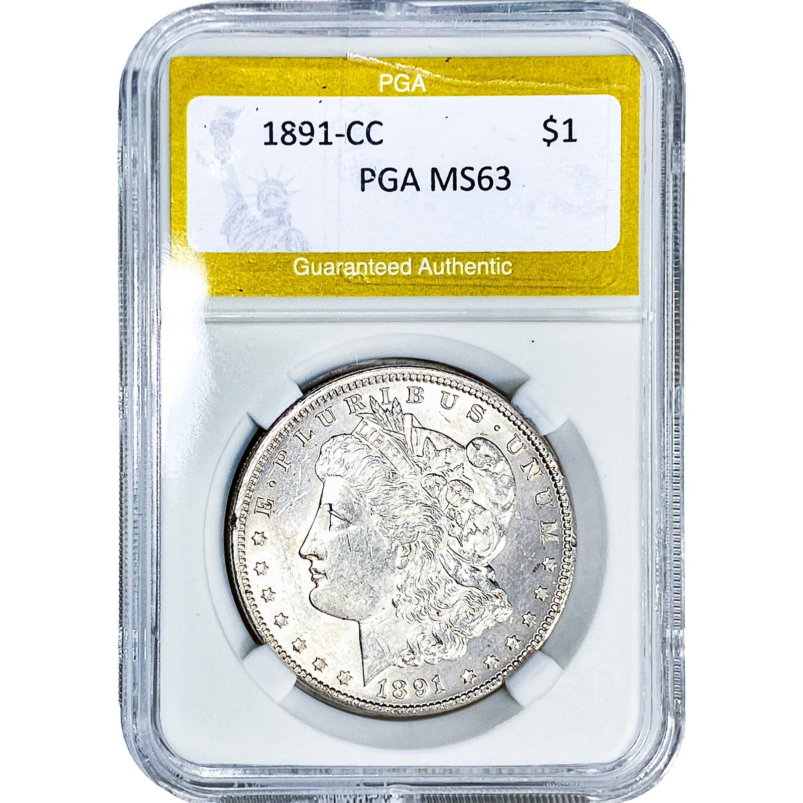 1891-CC Morgan Silver Dollar PGA MS63 (1 of 2)
