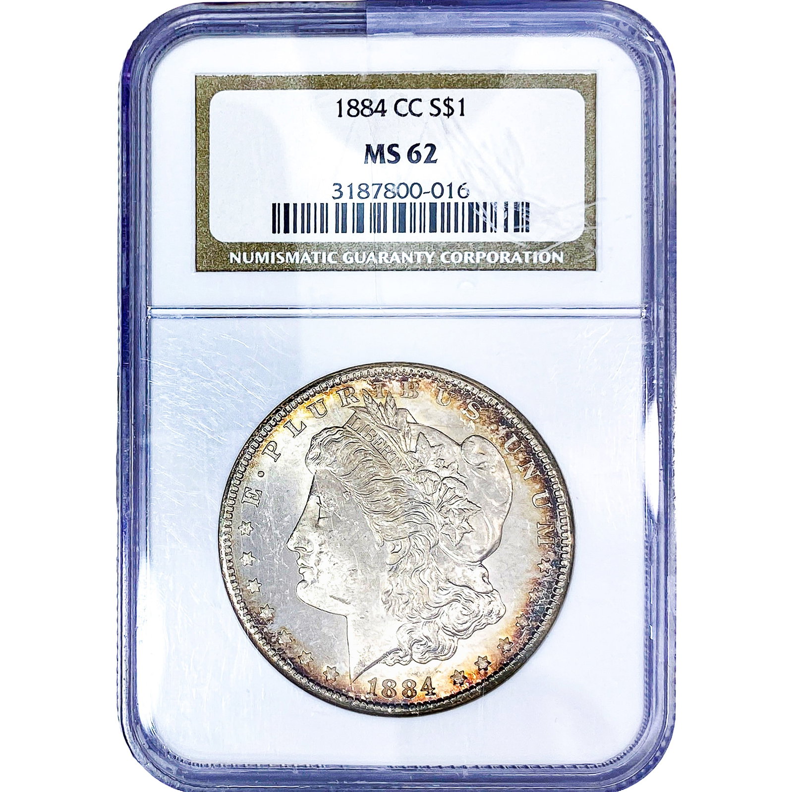 1884-CC Morgan Silver Dollar NGC MS62 (1 of 2)