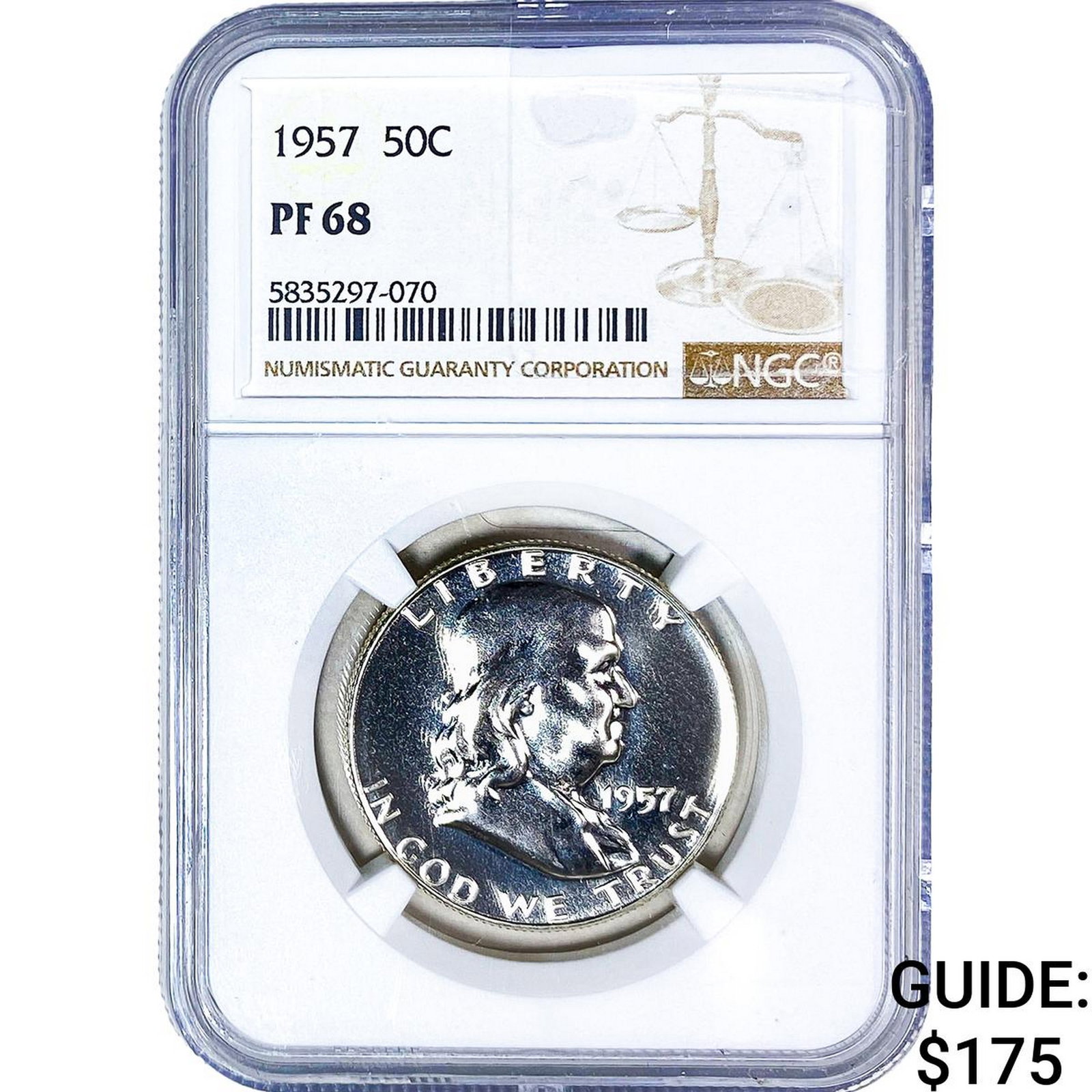 1957 Franklin Half Dollar NGC PF68 (1 of 2)