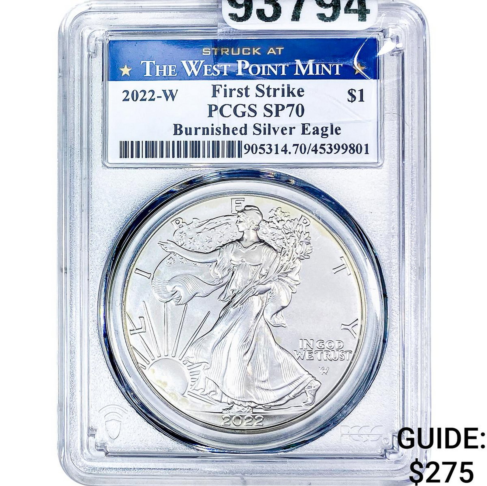 2022-W Silver Eagle PCGS SP70 Burnished (1 of 2)