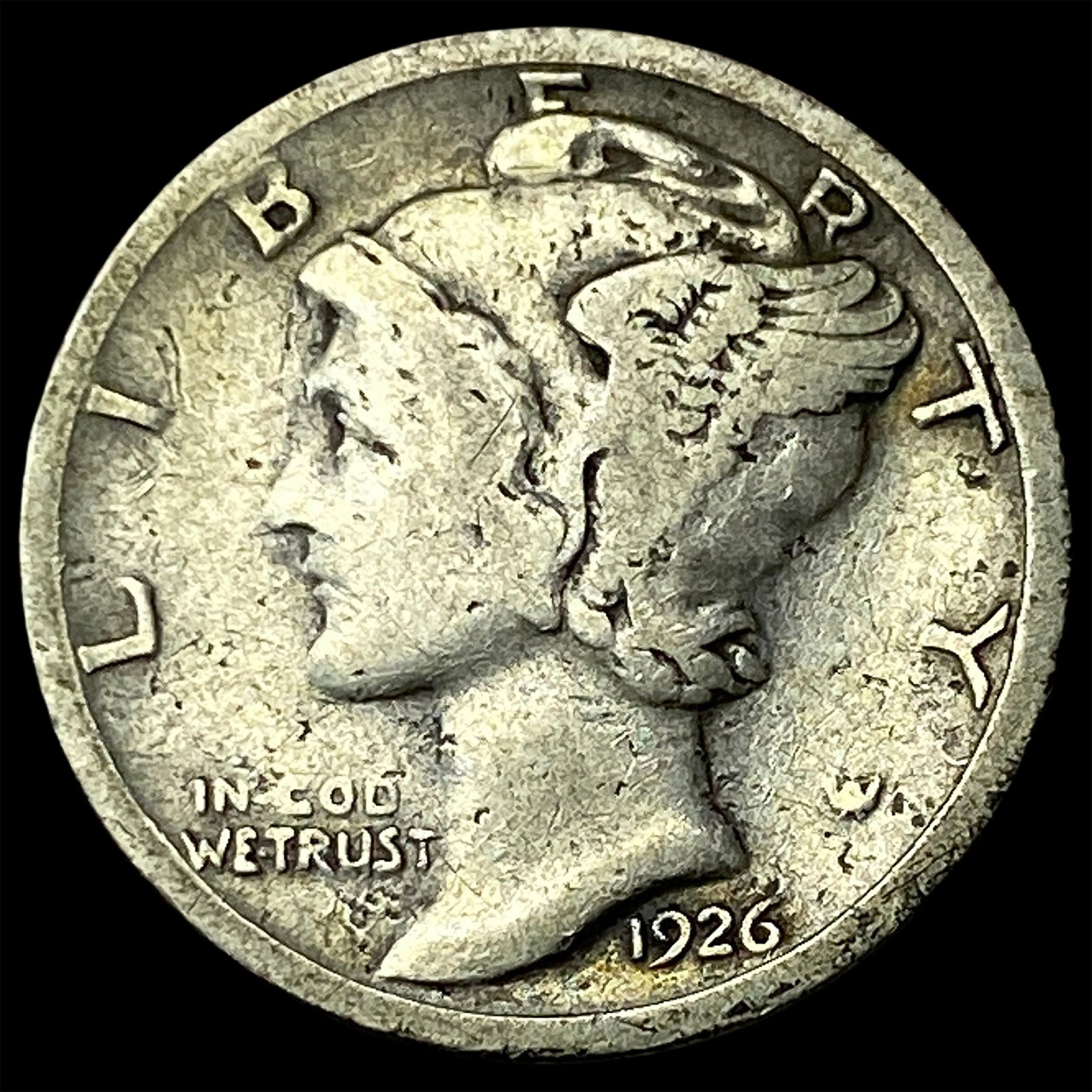 1926-S Silver Mercury Dime LIGHTLY CIRCULATED (1 of 2)