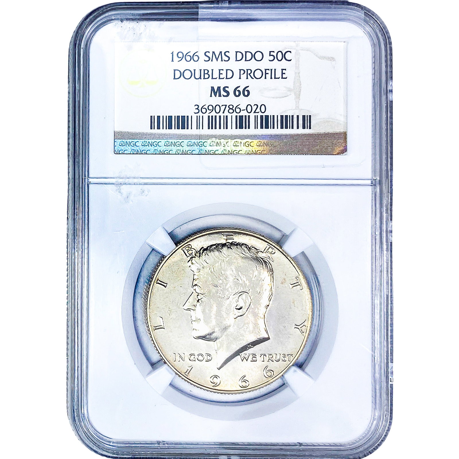 1966 Kennedy Half Dollar NGC MS66 DDO Dbl. Profile (1 of 2)