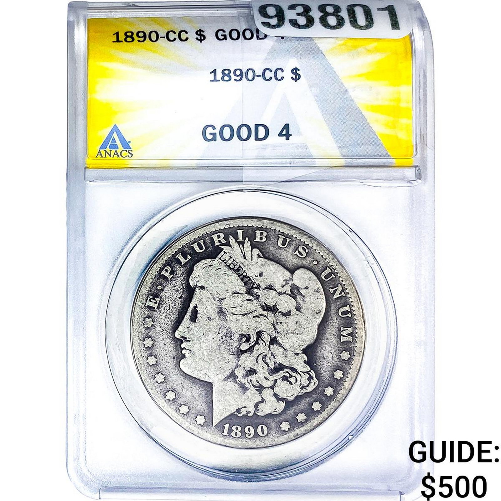 1890-CC Morgan Silver Dollar ANACS G4 (1 of 2)