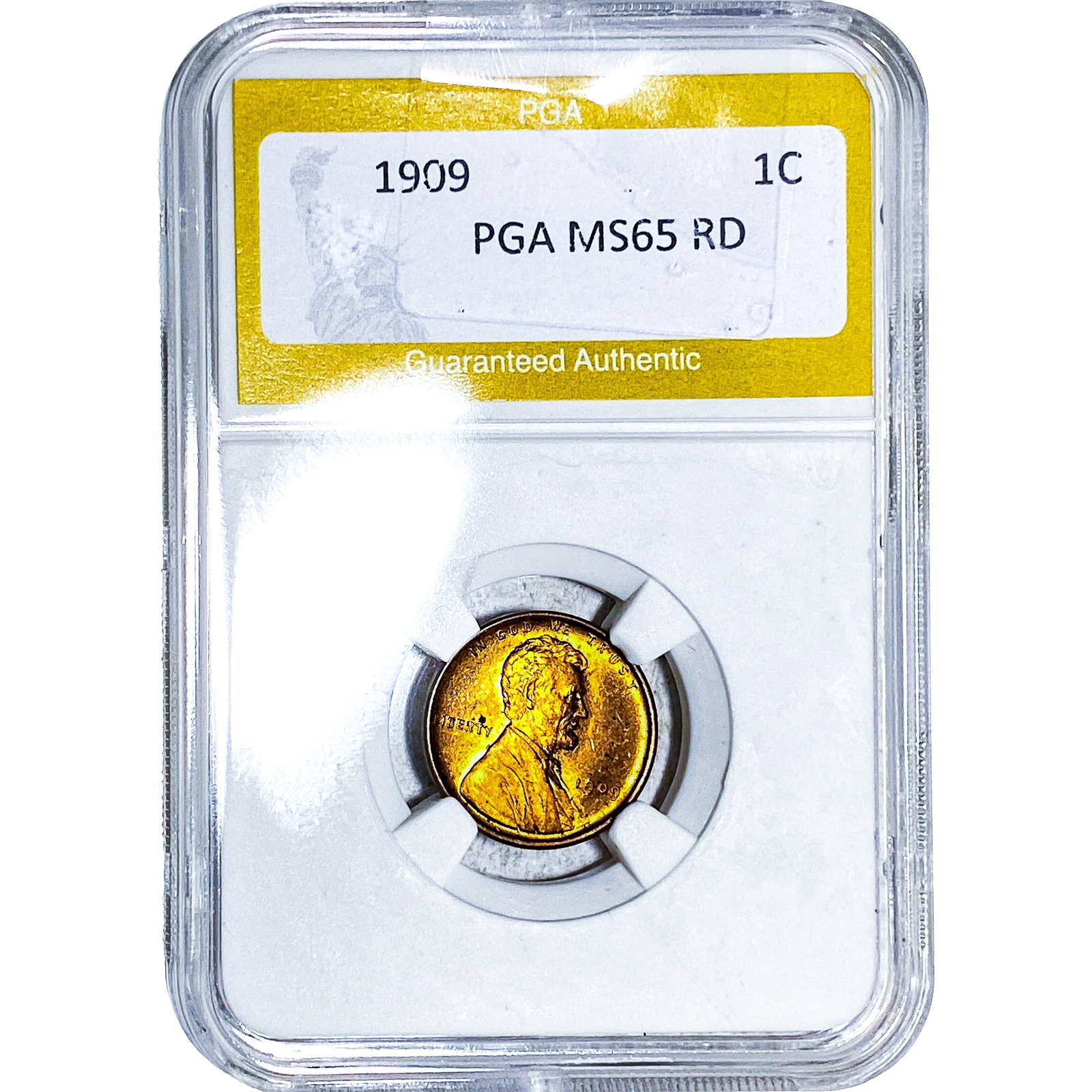 1909 Wheat Cent PGA MS65 RD: 1909 Wheat Cent PGA MS65 RD