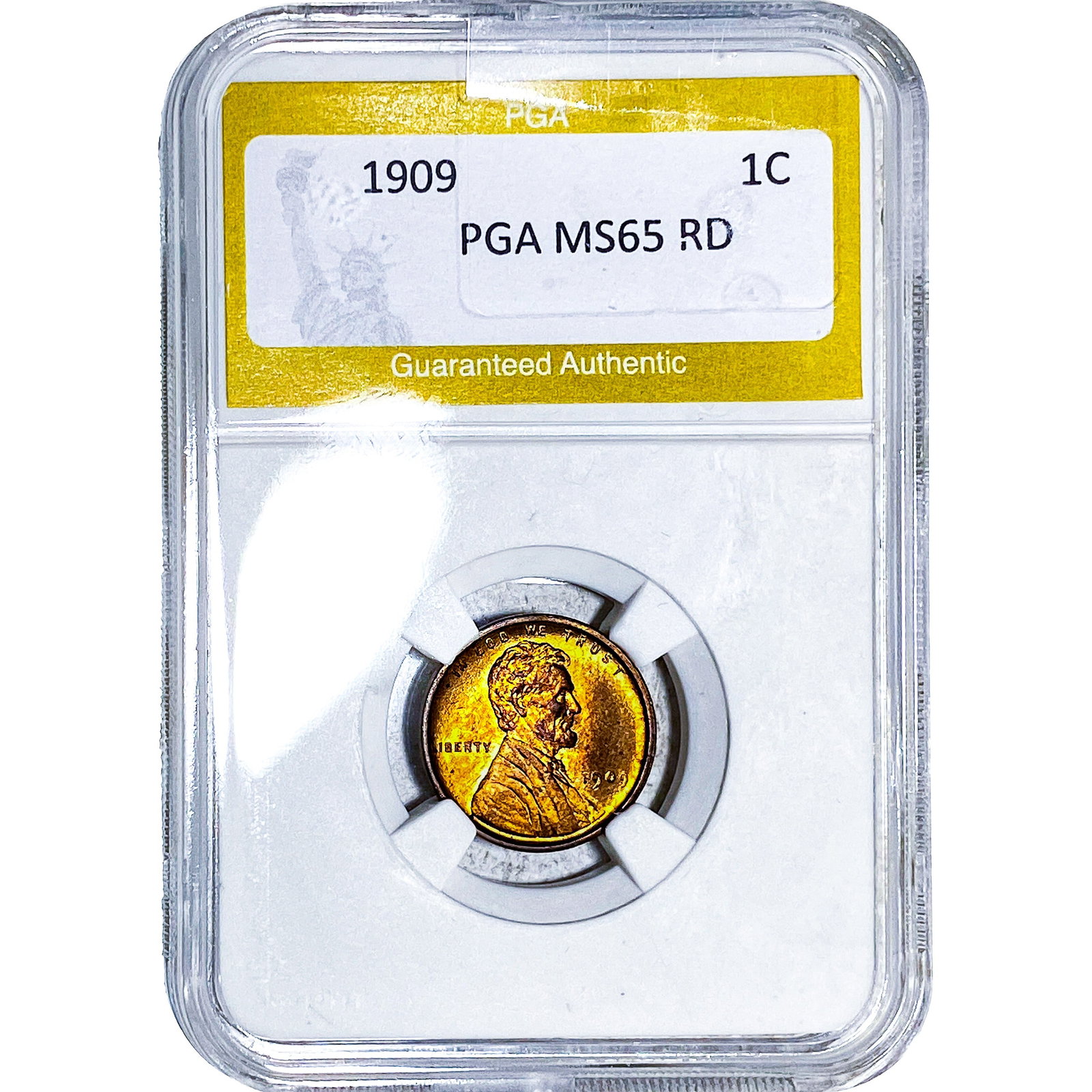 1909 Wheat Cent PGA MS65 RD: 1909 Wheat Cent PGA MS65 RD