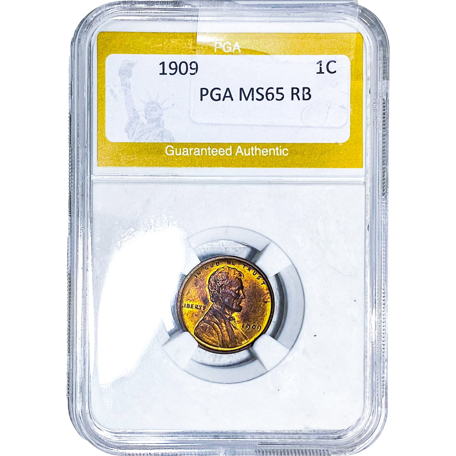 1909 Wheat Cent PGA MS65 RB: 1909 Wheat Cent PGA MS65 RB