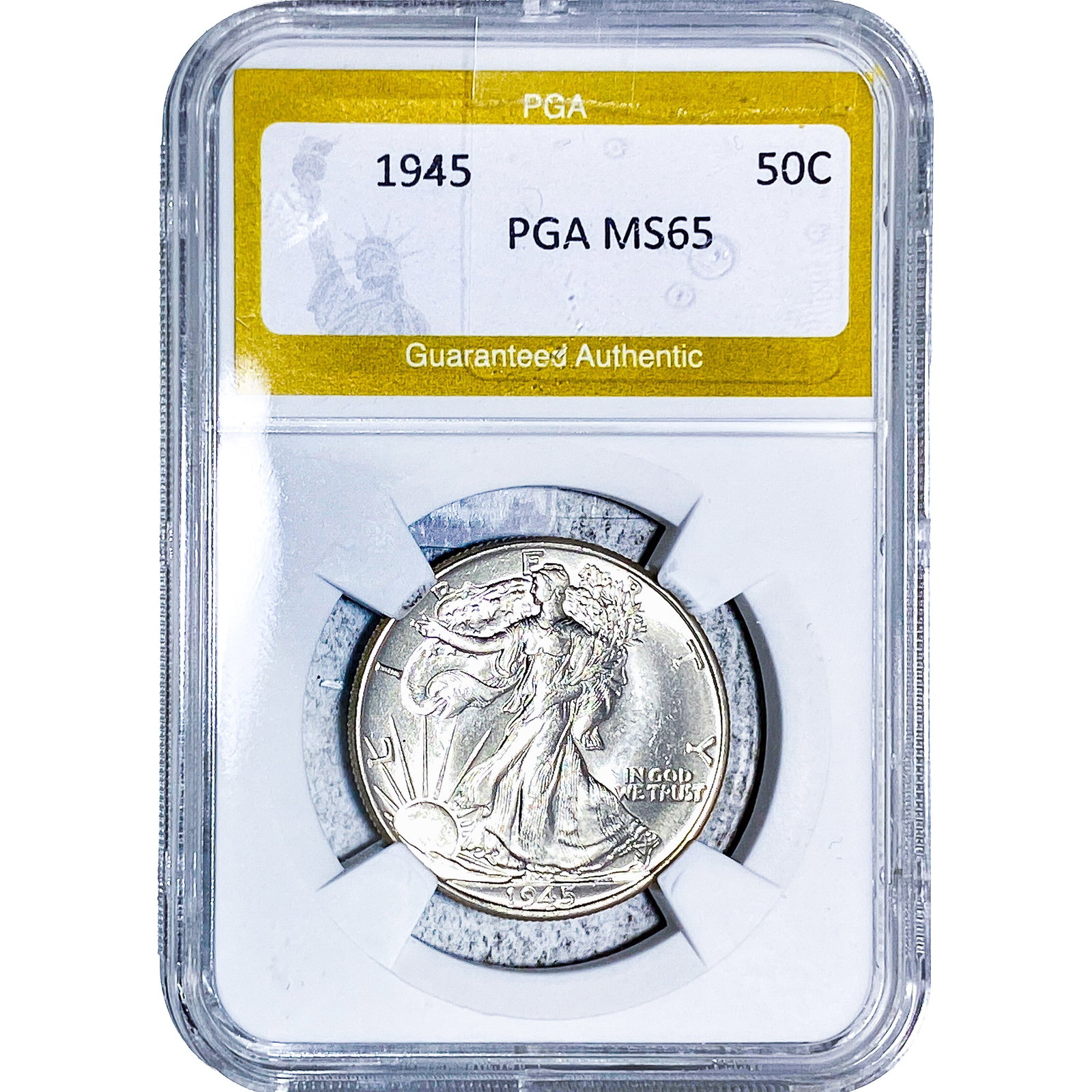 1945 Walking Liberty Half Dollar PGA MS65: 1945 Walking Liberty Half Dollar PGA MS65