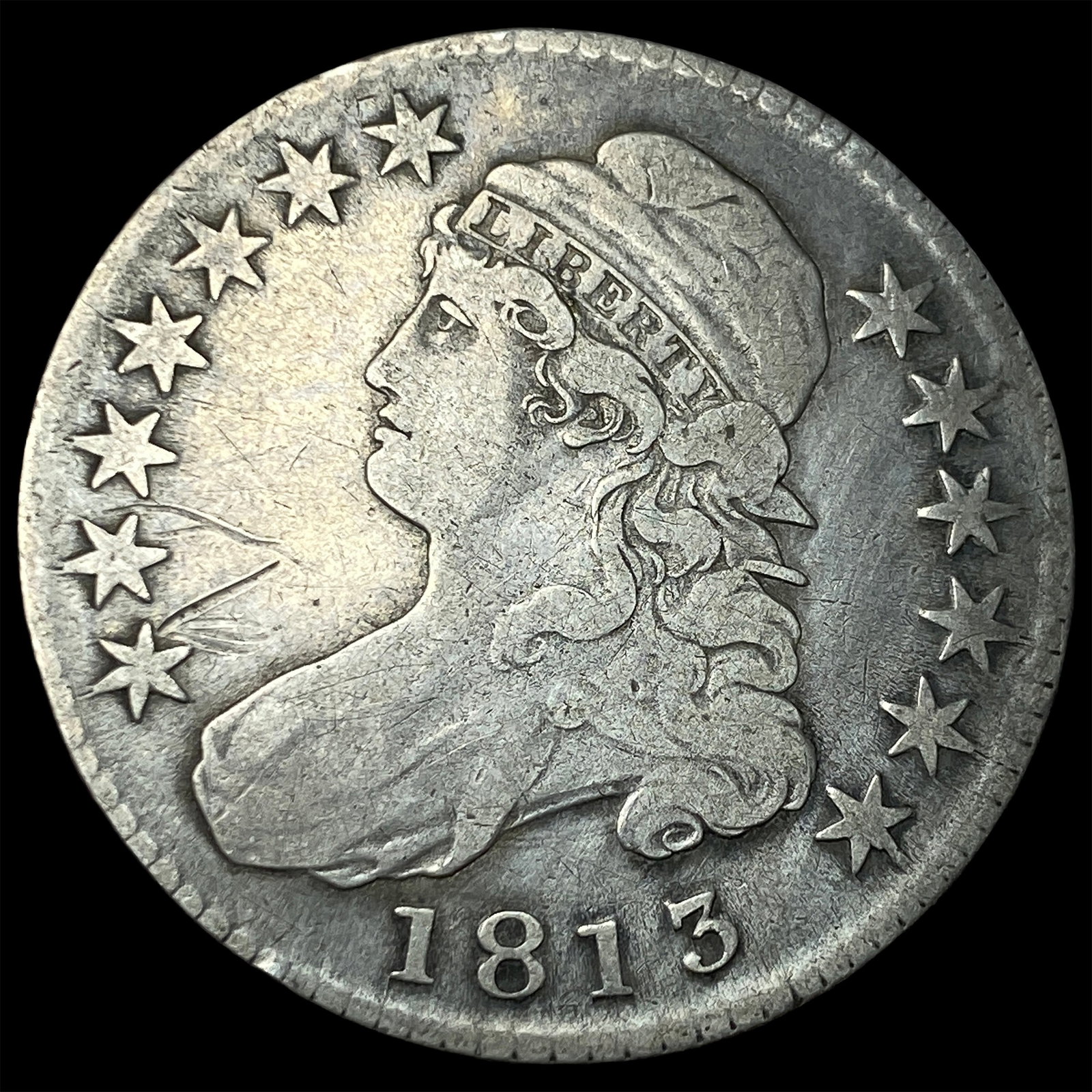 1813 Capped Bust Half Dollar LIGHTLY CIRCULATED (1 of 2)