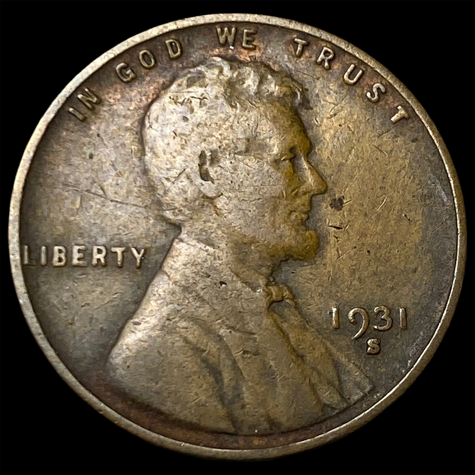 1931-S Lincoln Wheat Cent LIGHTLY CIRCULATED (1 of 2)