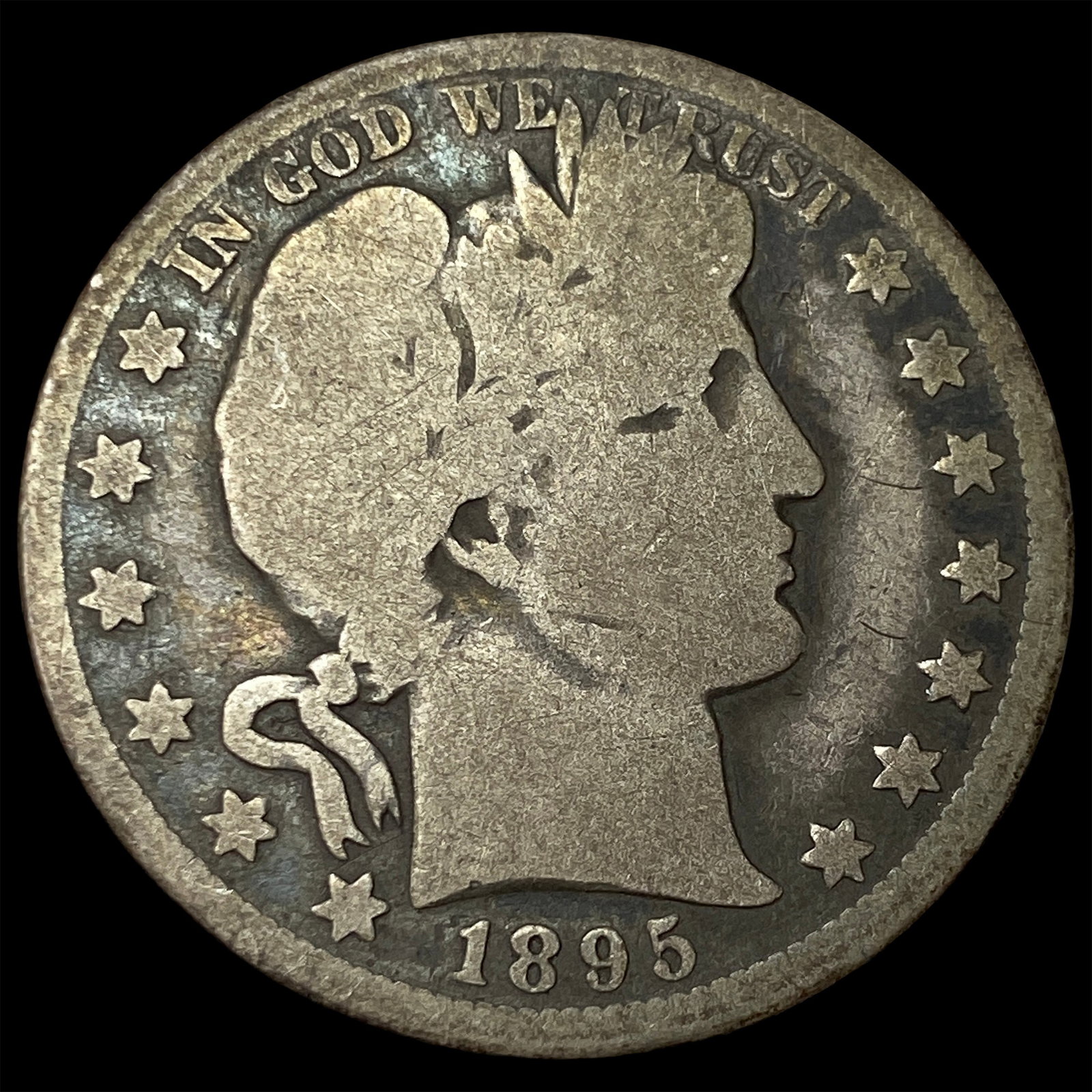 1895-O Silver Barber Half Dollar NICELY CIRCULATED (1 of 2)
