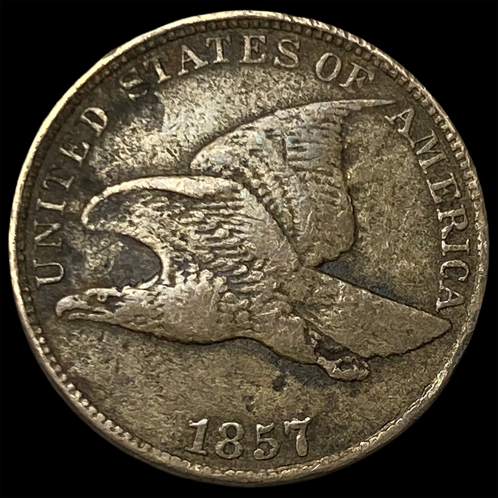 1857 Flying Eagle Cent NEARLY UNCIRCULATED: 1857 Flying Eagle Cent NEARLY UNCIRCULATED