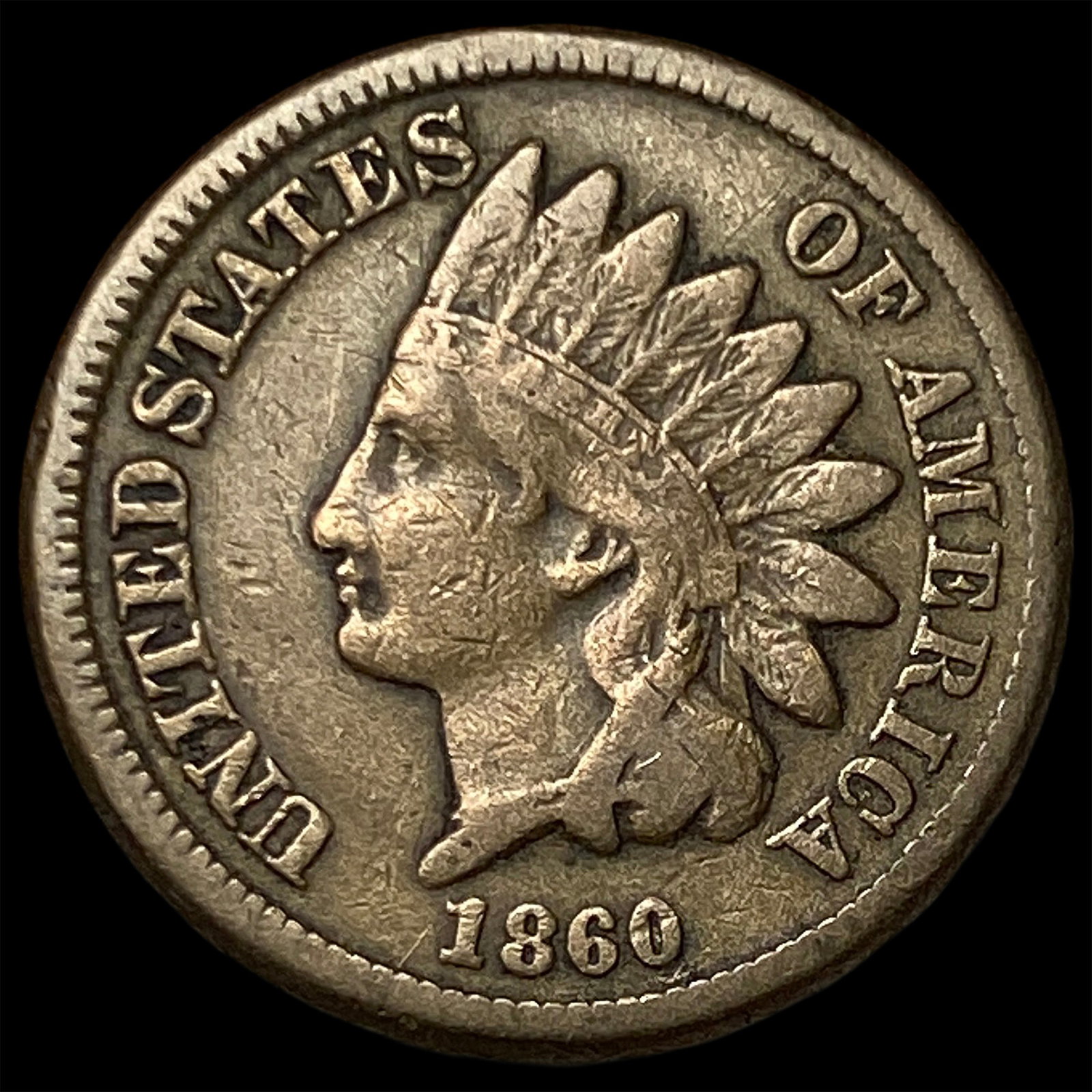 1860 Indian Head Cent NEARLY UNCIRCULATED (1 of 2)