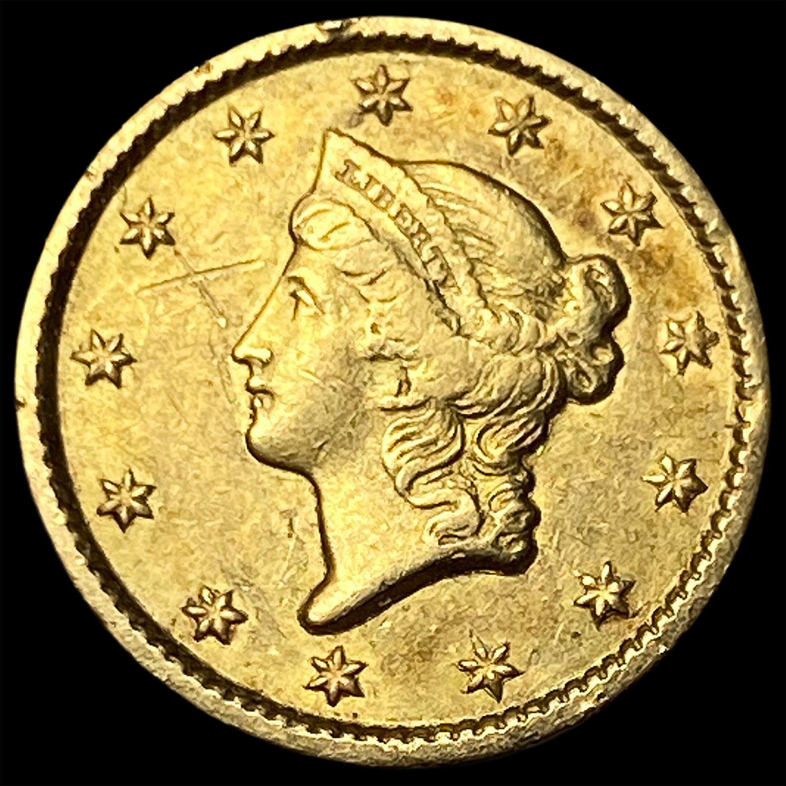 1851 Gold $1 Type 1 CLOSELY UNCIRCULATED: 1851 Gold $1 Type 1 CLOSELY UNCIRCULATED