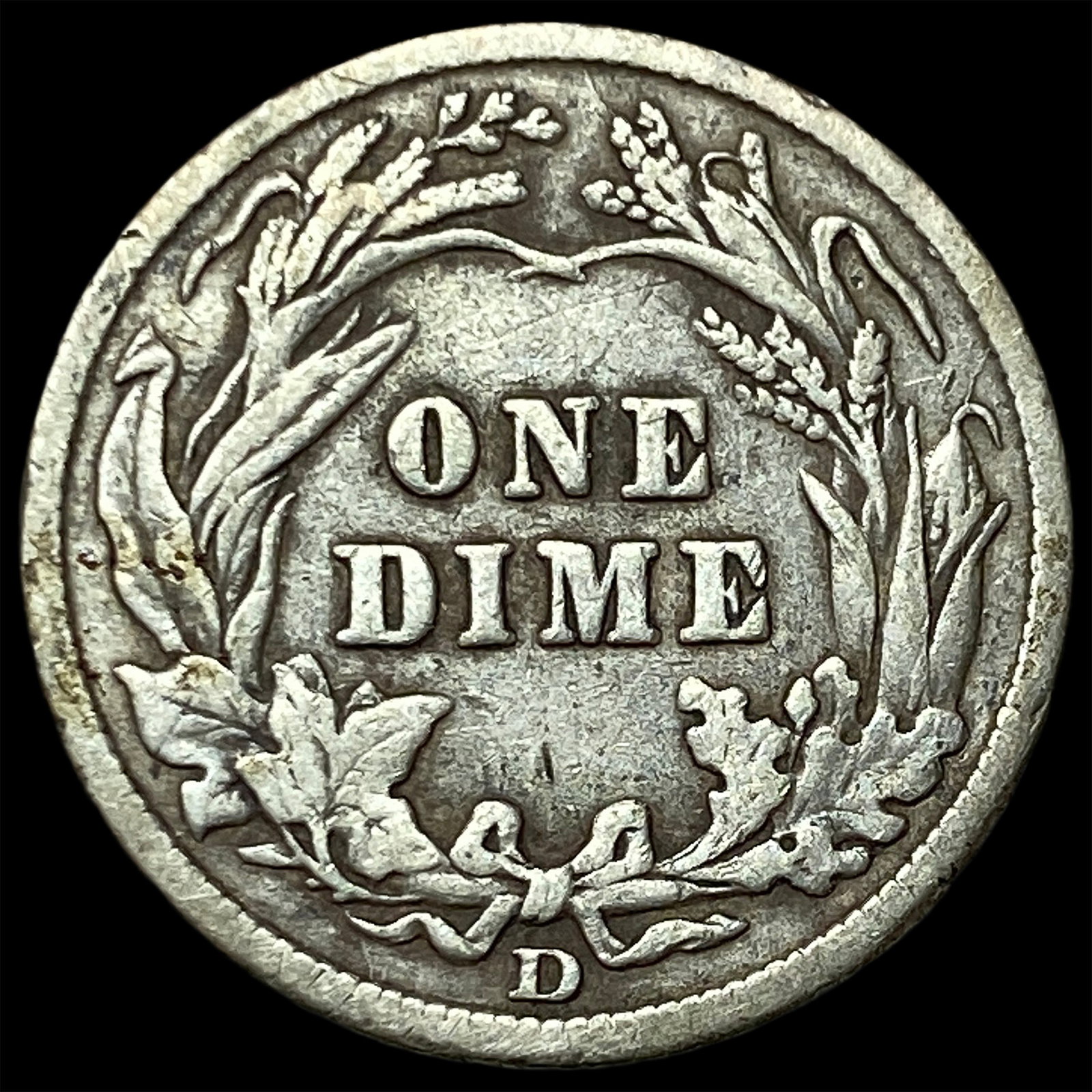 1909-D Silver Barber Dime NEARLY UNCIRCULATED - 2