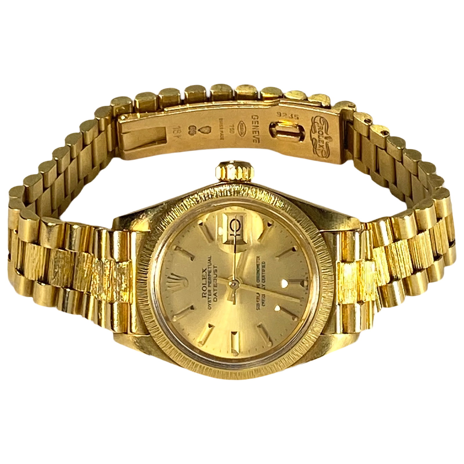 Rolex Date 18K Gold Champagne Dial Ladys Watch: Rolex Date 18K Gold Champagne Dial Ladys Watch