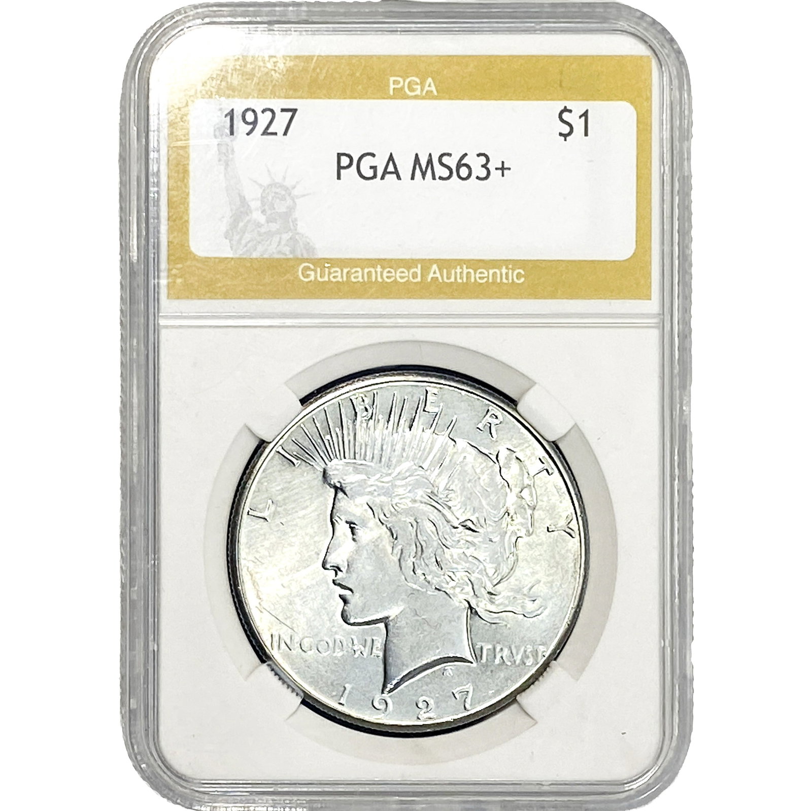 1927 Silver Peace Dollar PGA MS63+ (1 of 2)