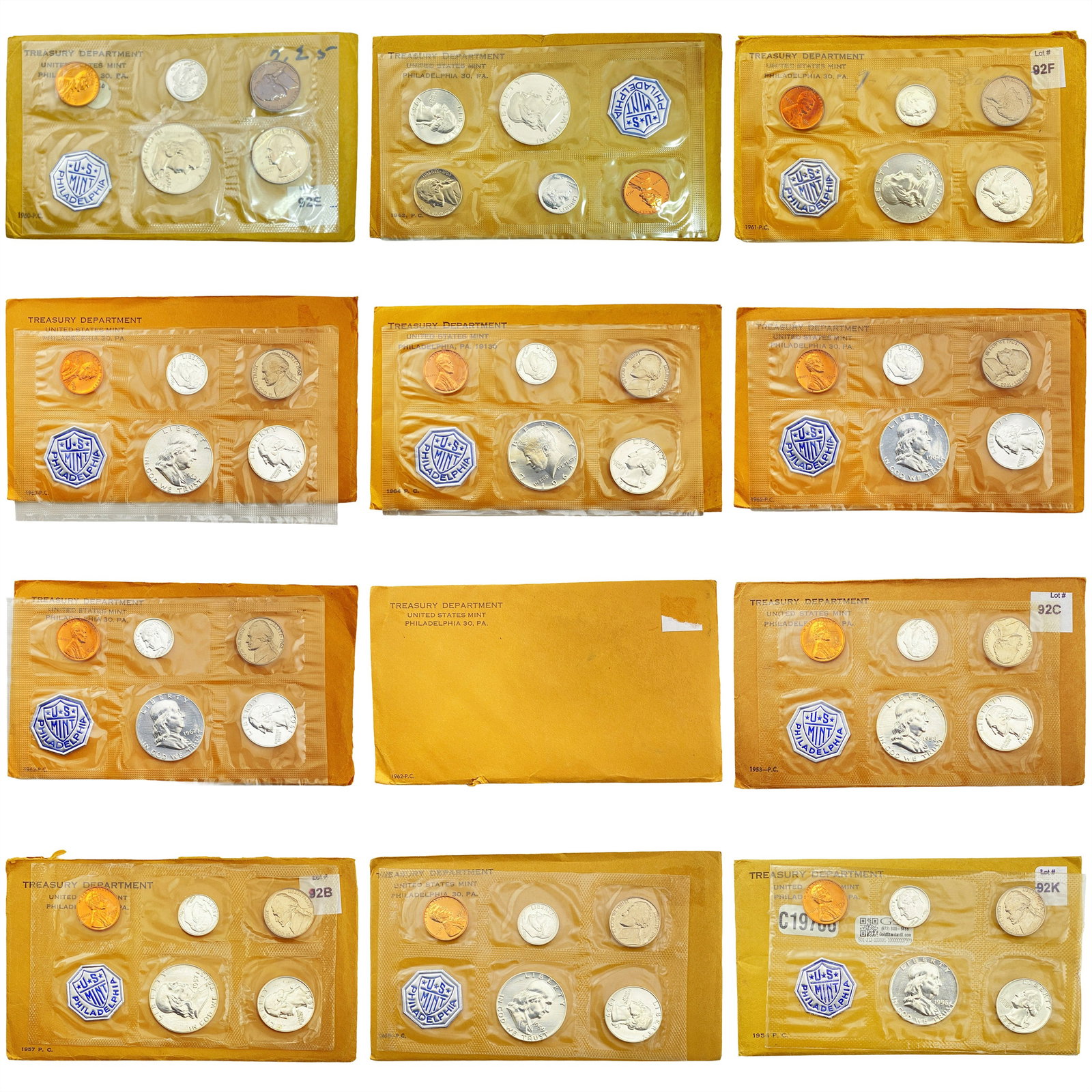 [12] 1956-1961 U.S. Proof Set Coins (1 of 2)