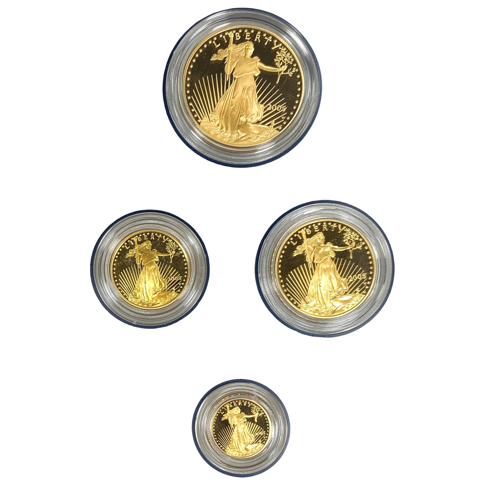 2005 American Eagle Gold Proof 4 Coin Set 1/10-1 oz: 2005 American Eagle Gold Proof 4 Coin Set 1/10-1 oz