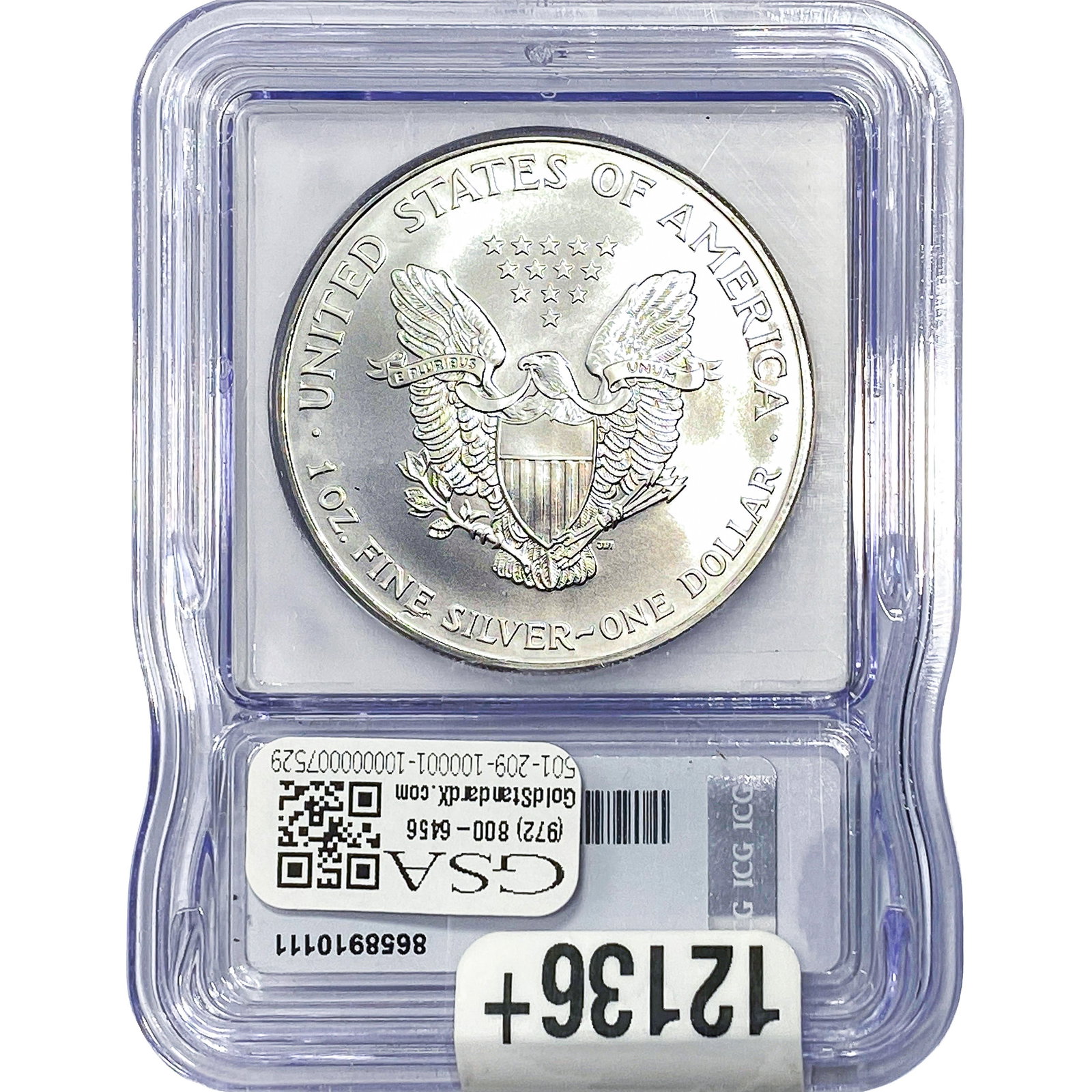 1999 Silver Eagle ICG MS70 - 2