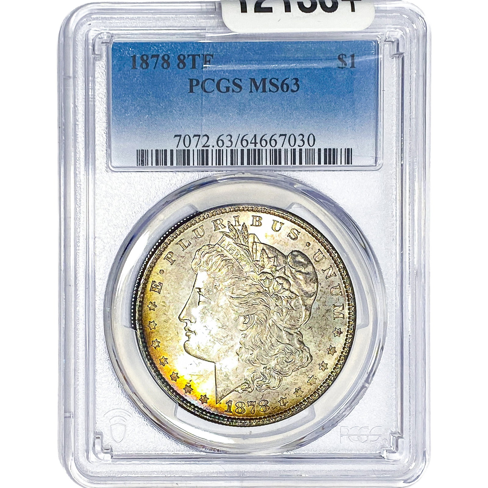 1878 8TF Morgan Silver Dollar PCGS MS63: 1878 8TF Morgan Silver Dollar PCGS MS63