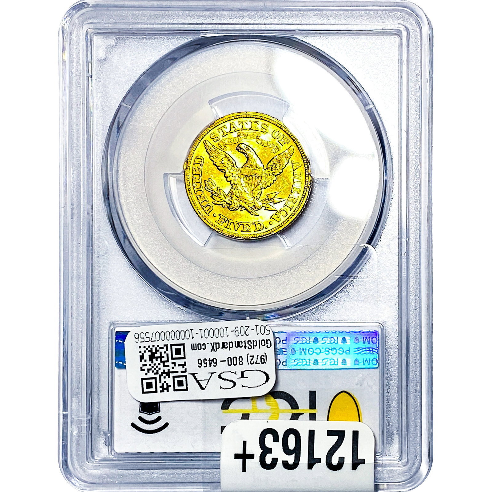 1880 $5 Gold Half Eagle PCGS MS61 - 2