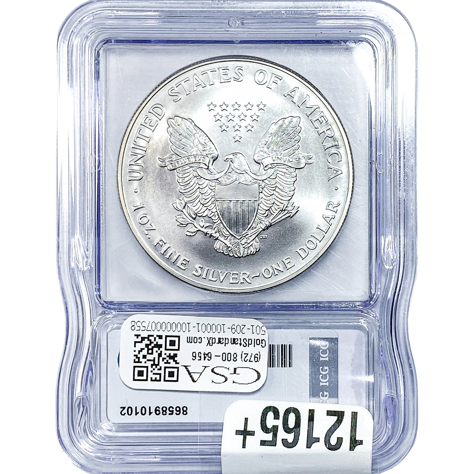 1999 Silver Eagle ICG MS70 - 2