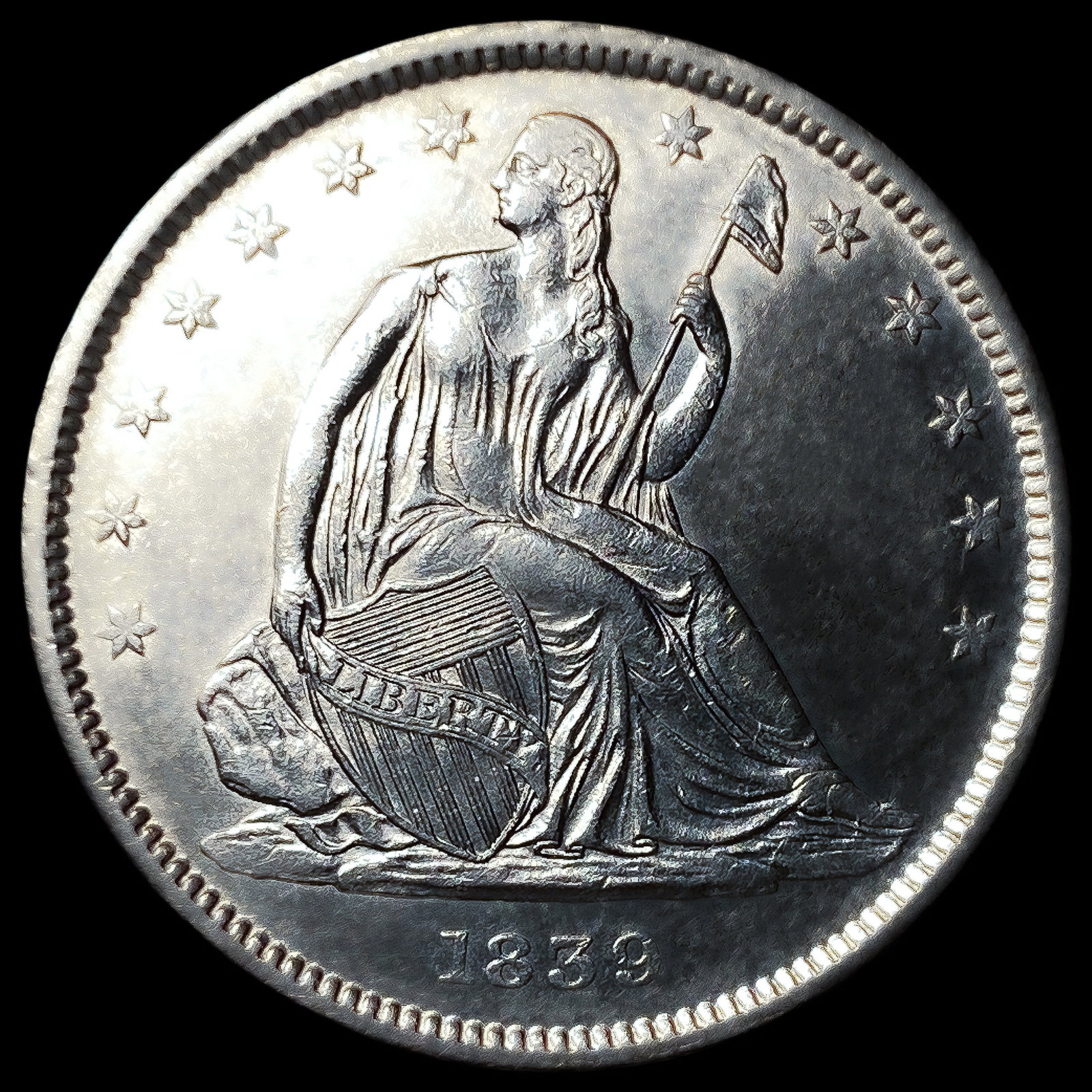1839 Seated Liberty Half Dollar: 1839 Seated Liberty Half Dollar