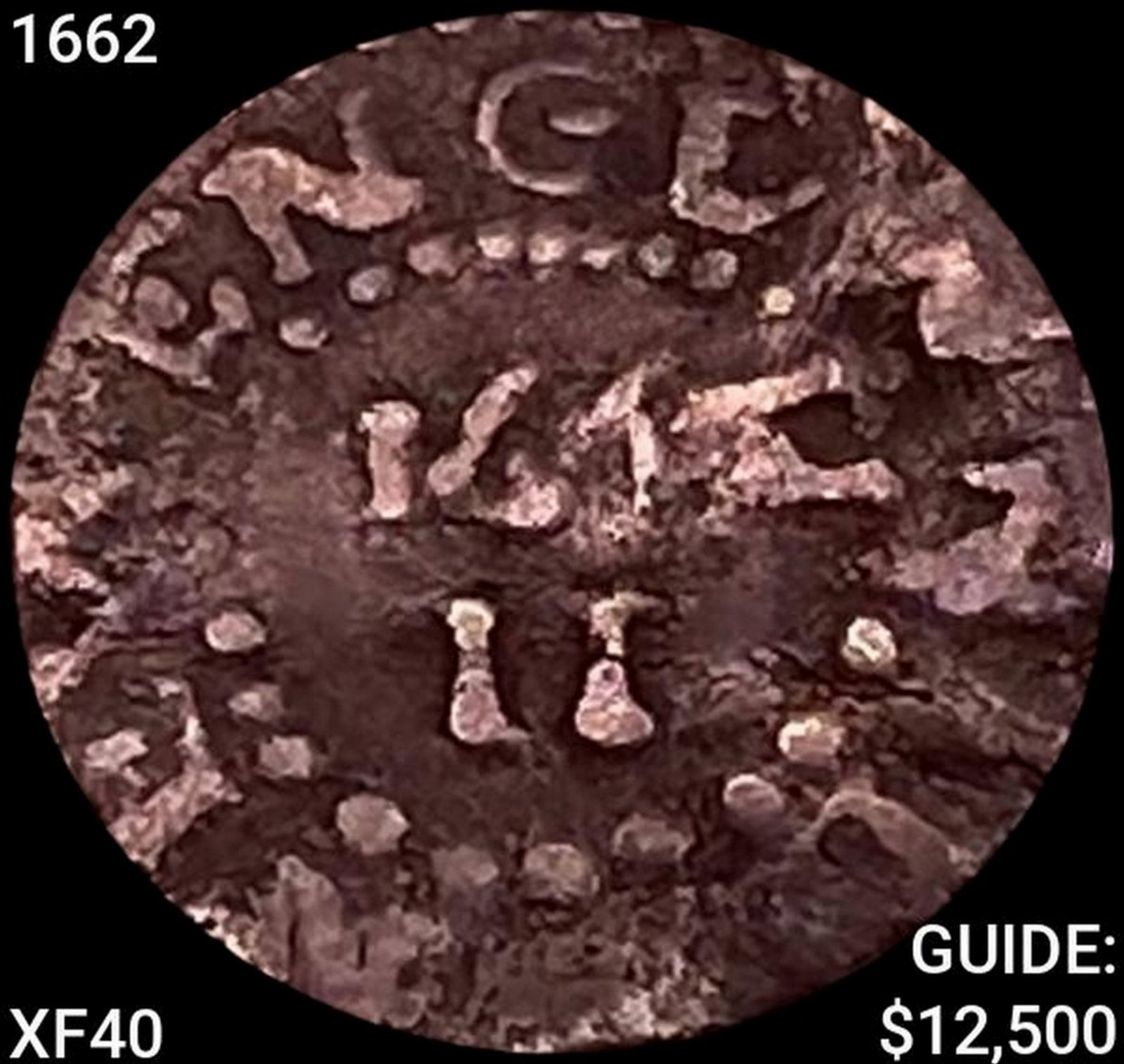 1662 Oak Tree 2 Pence, Small 2 NEARLY UNCIRCULATED (1 of 2)