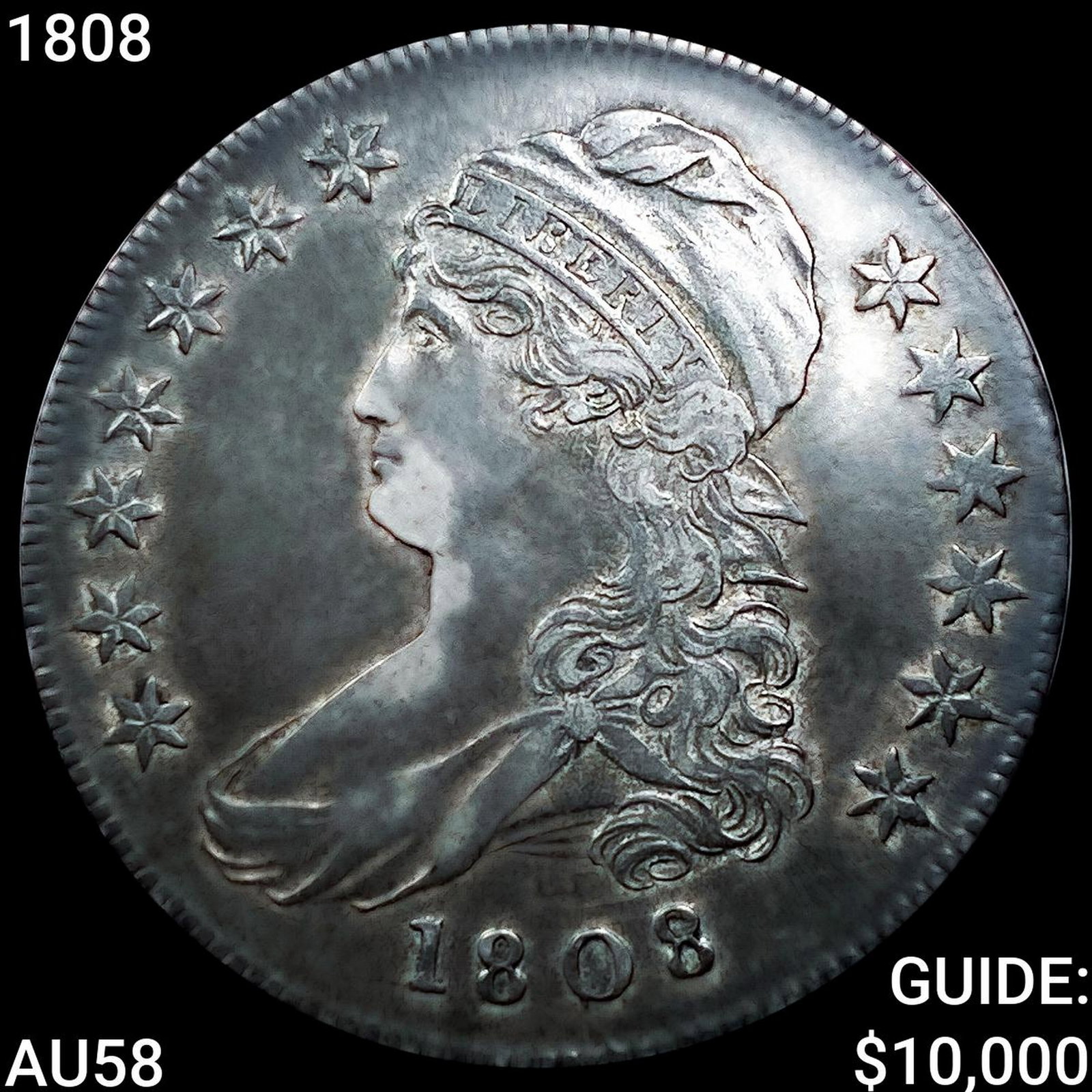 1808 Capped Bust Half Dollar CHOICE AU (1 of 2)