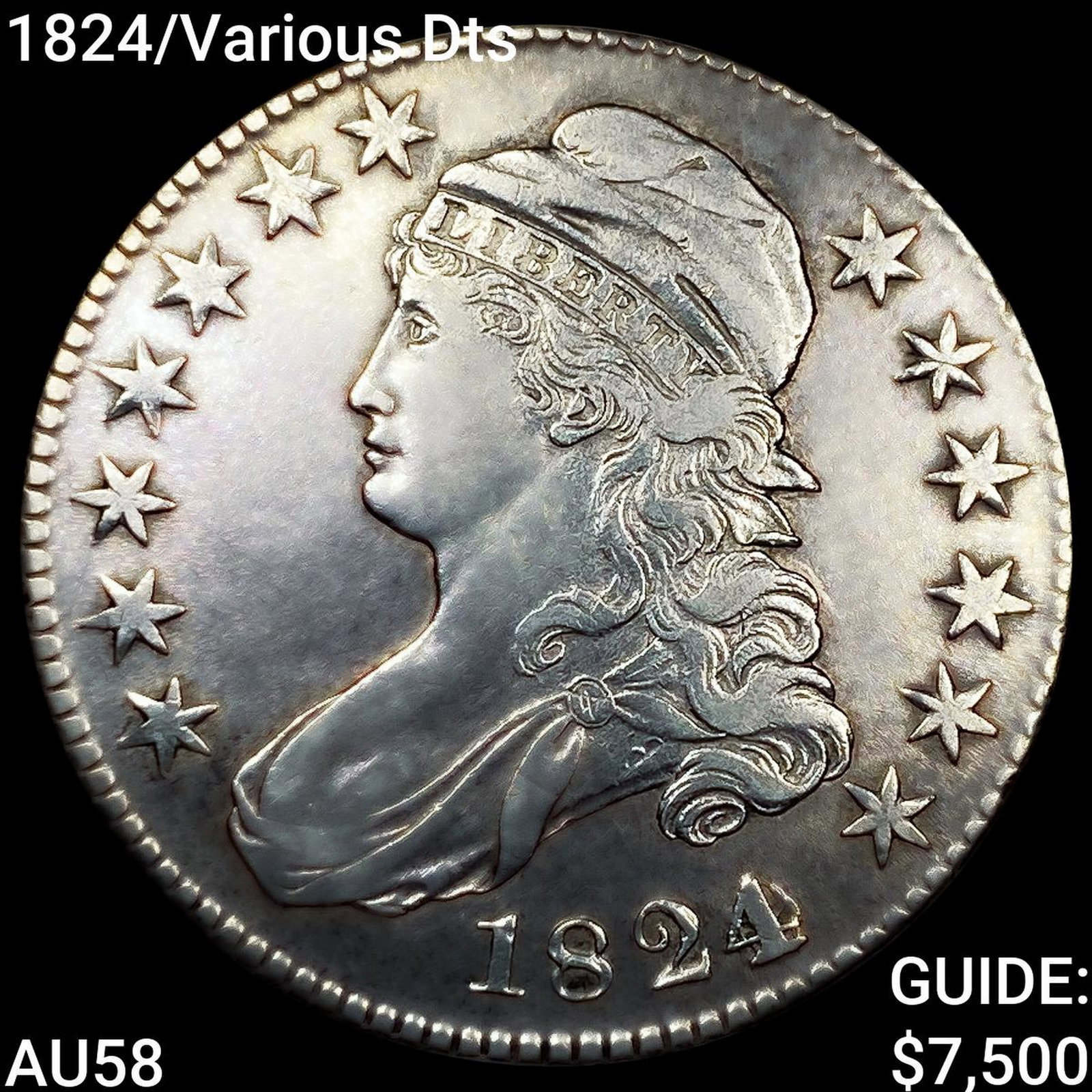 1824/Various Dts Capped Bust Half Dollar CHOICE AU (1 of 2)