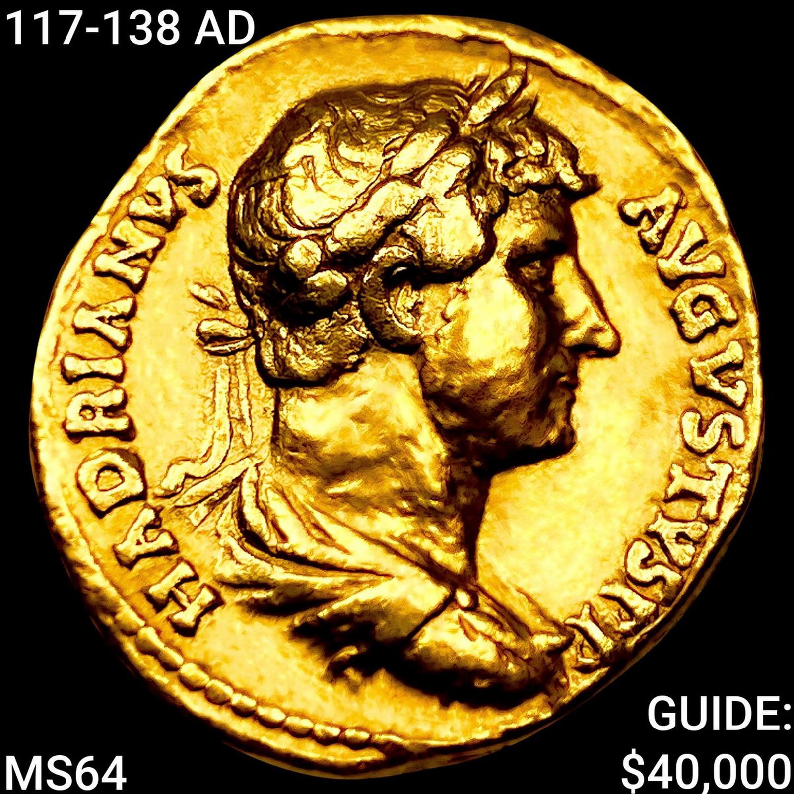 117-138 AD Hedrian Gold Auerius CHOICE BU (1 of 2)